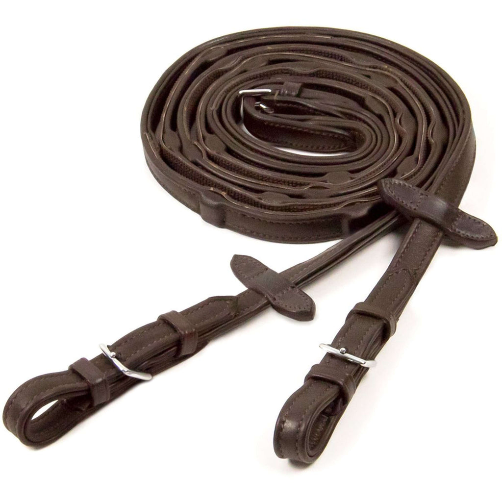 Schockemöhle Wodze Durasoft Grip Guma Ciemnobrązowy/Srebrny