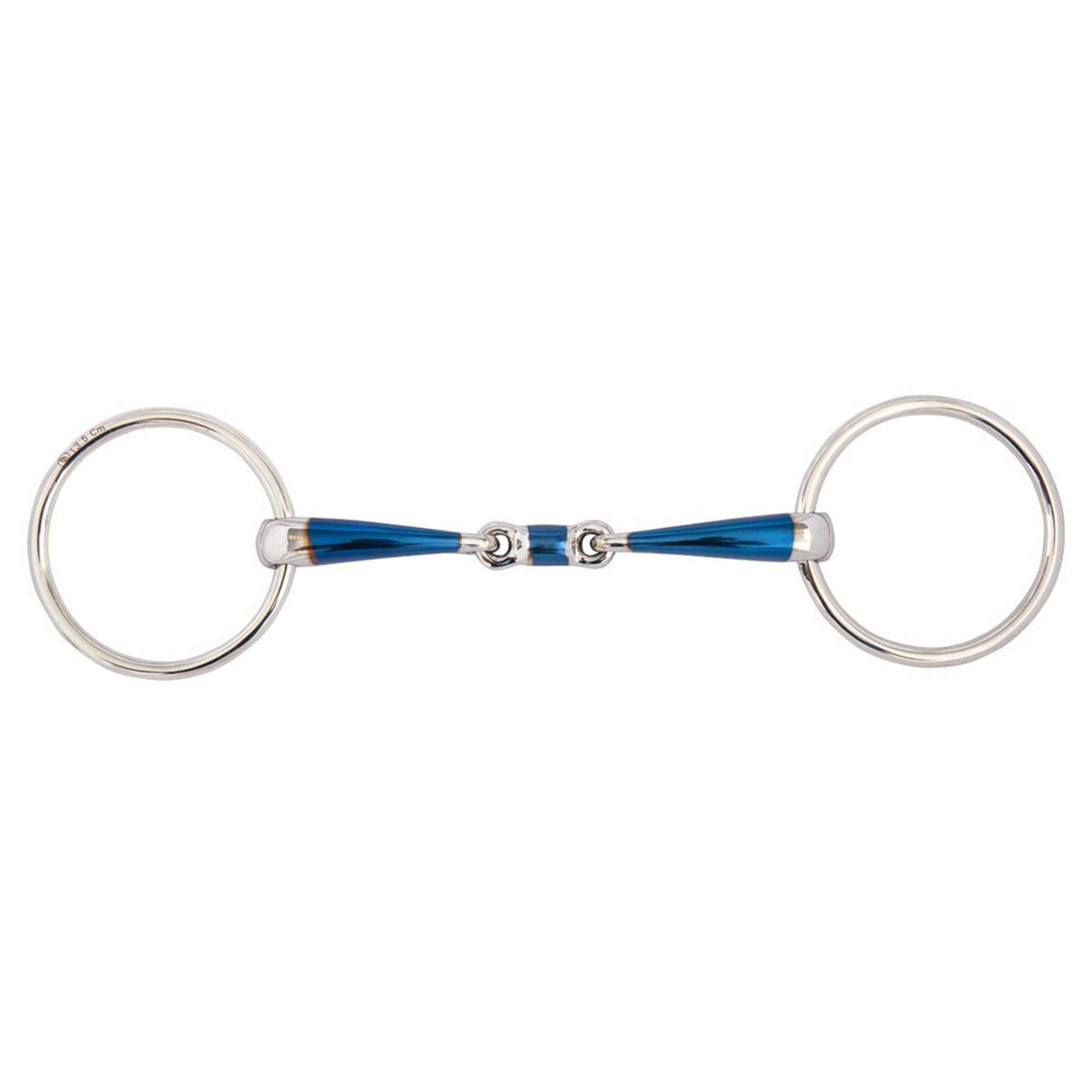BR Wędzidło z ruchomymi kółkami Sweet Iron podwójnie łamane 14 mm