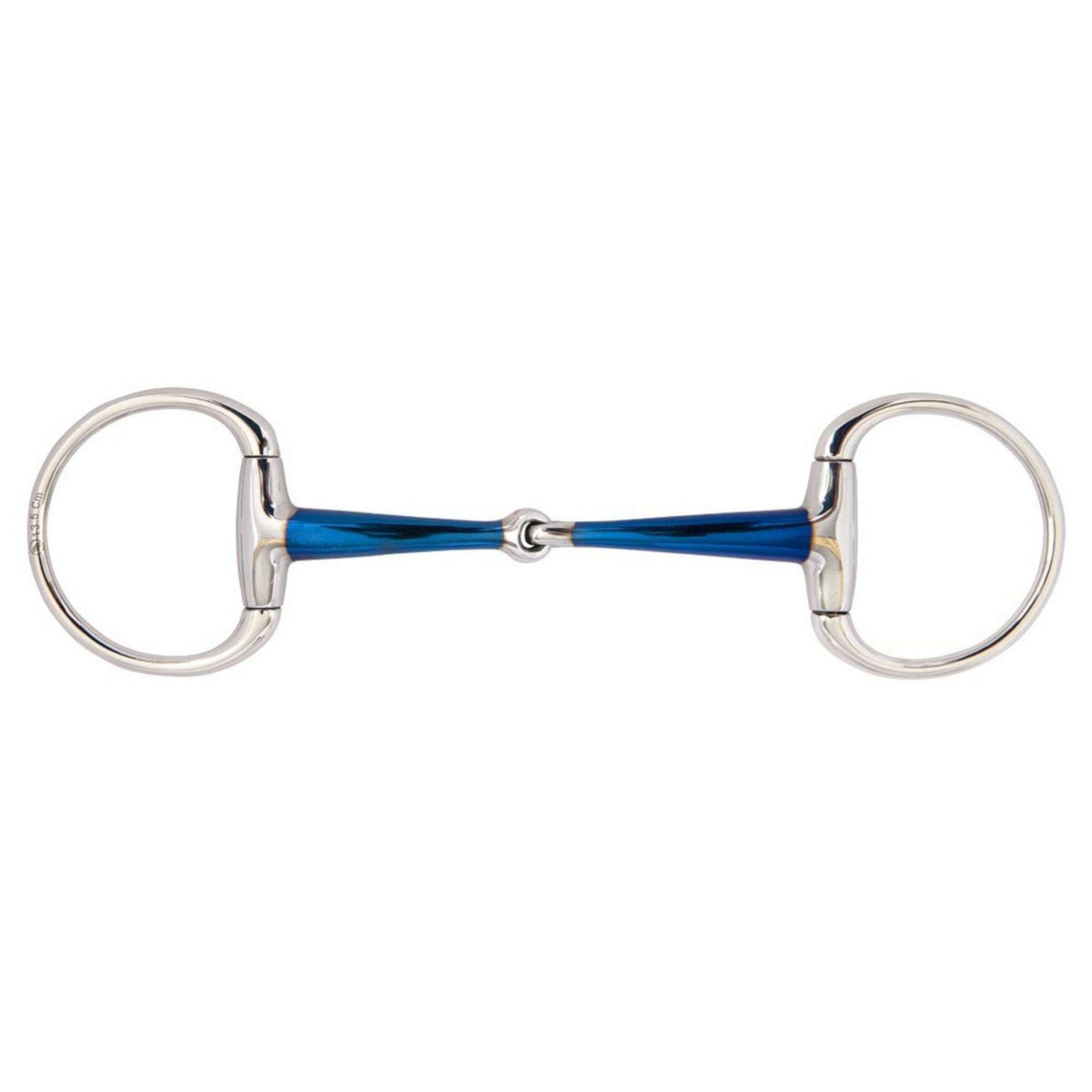 Wędzidło BR Sweet Iron z kółkami stałymi, pojedynczo łamane, 14 mm