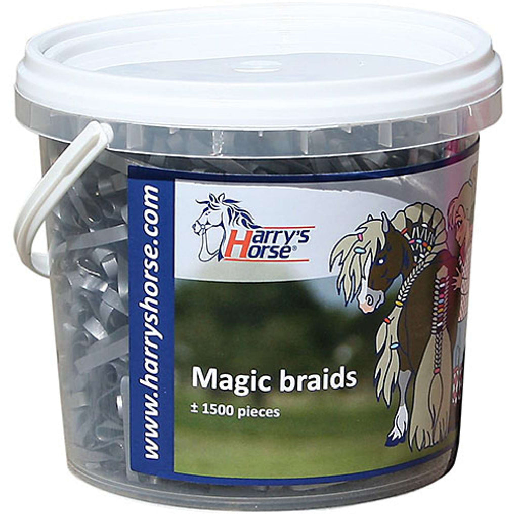 Harry's Horse Gumki Do Wplatania Magic Braids Pojemnik Srebrny