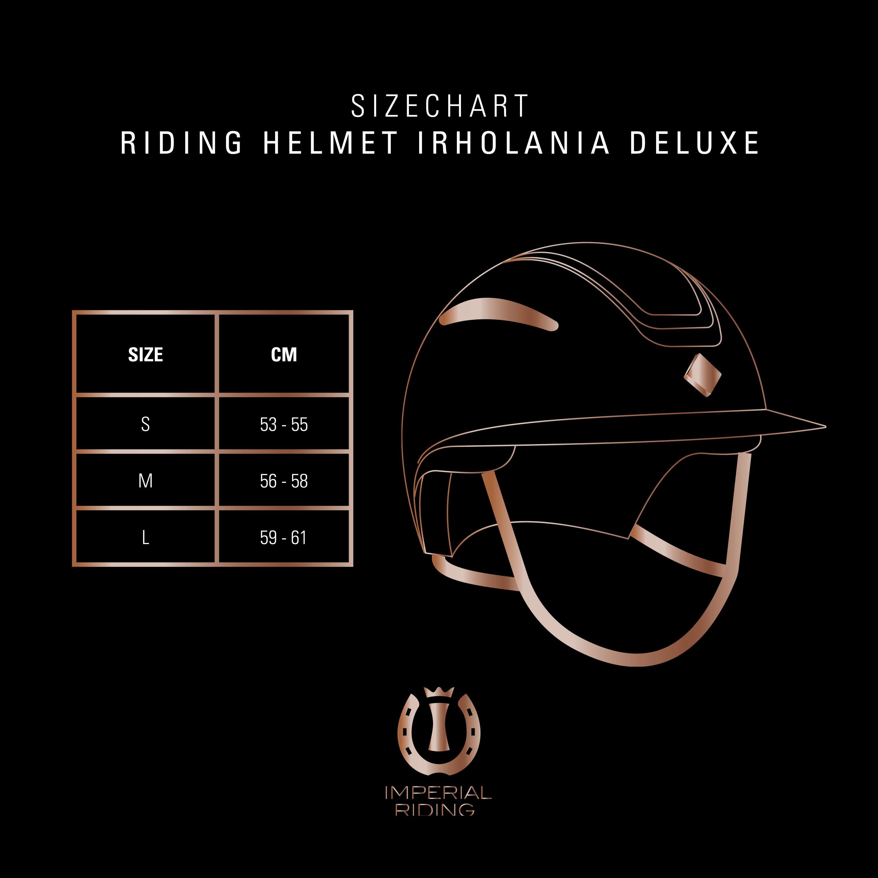 Kask jeździecki Imperial Riding IRHOlania Deluxe z małym daszkiem, czarny