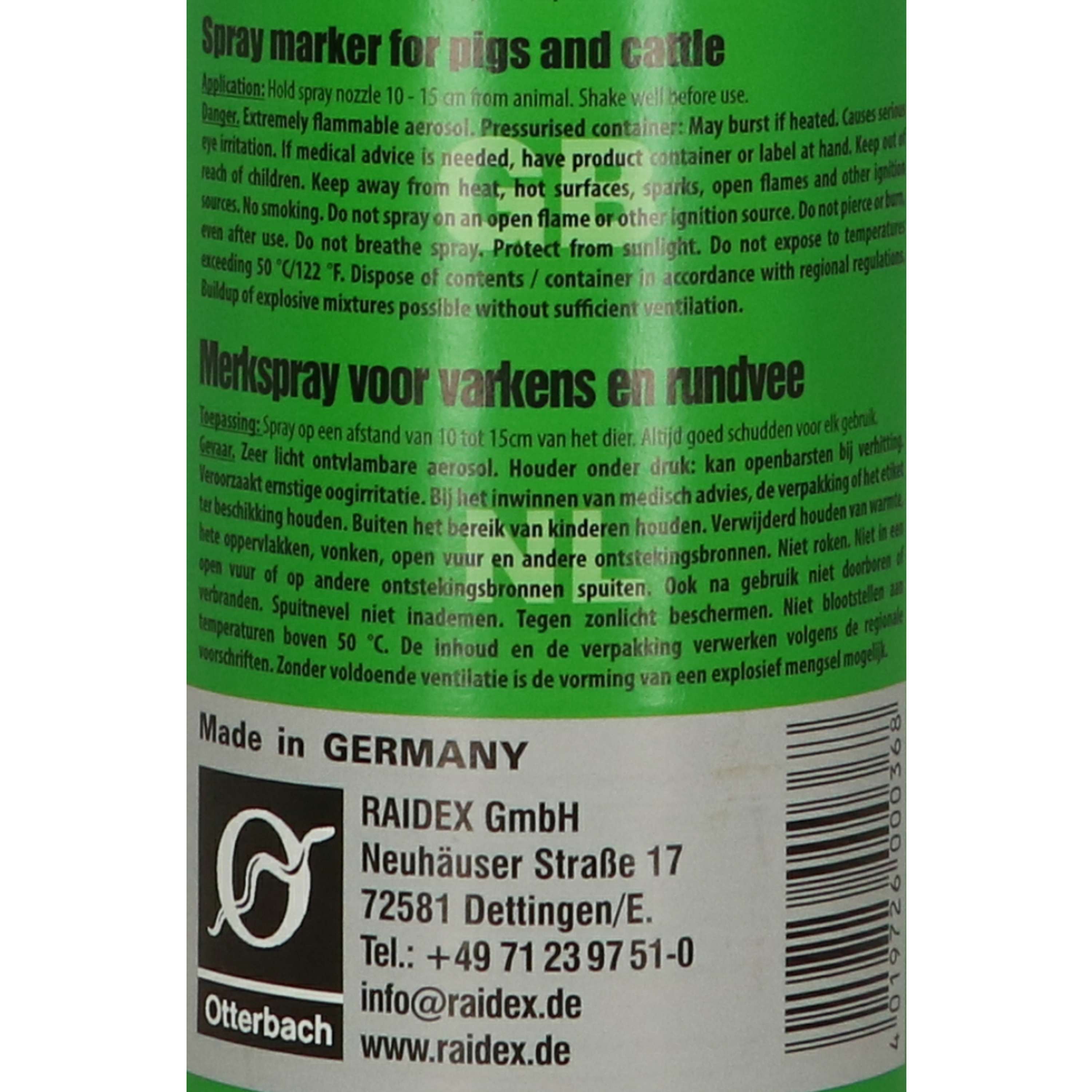 Raidex Spray Do Znakowania Zielony