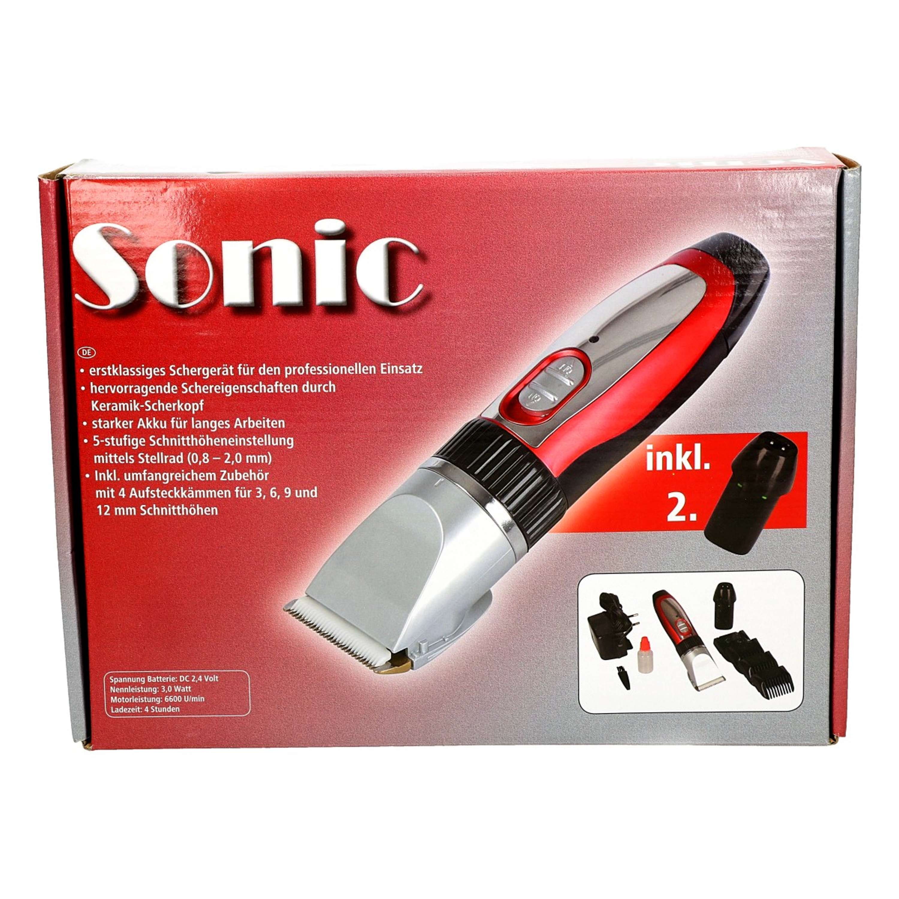 Trymer akumulatorowy Kerbl Sonic z akcesoriami