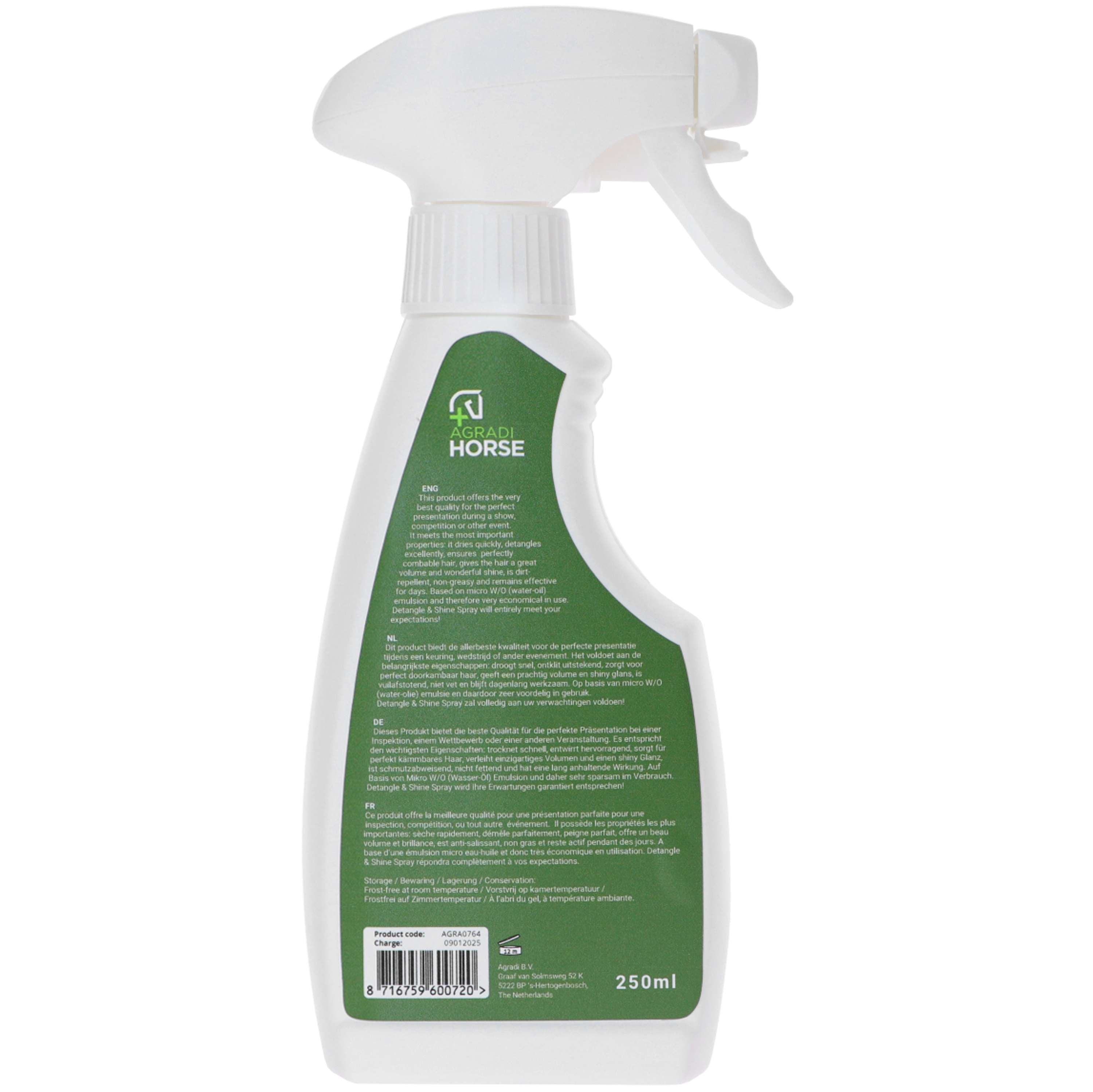 Spray do rozczesywania i nabłyszczania grzywy i ogona konia Agradi