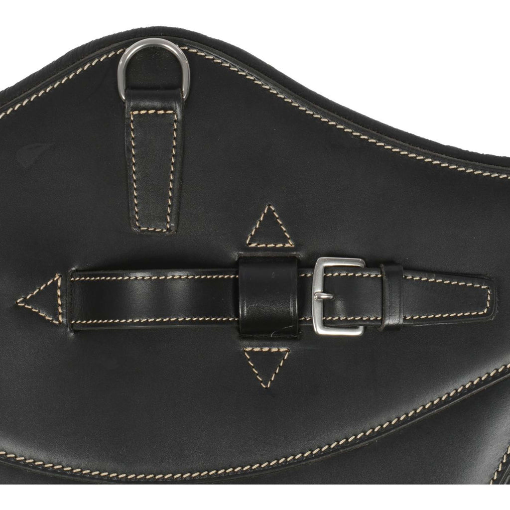 LJ-Leathers Popręg Skóra Klapa Brzuszna Czarny