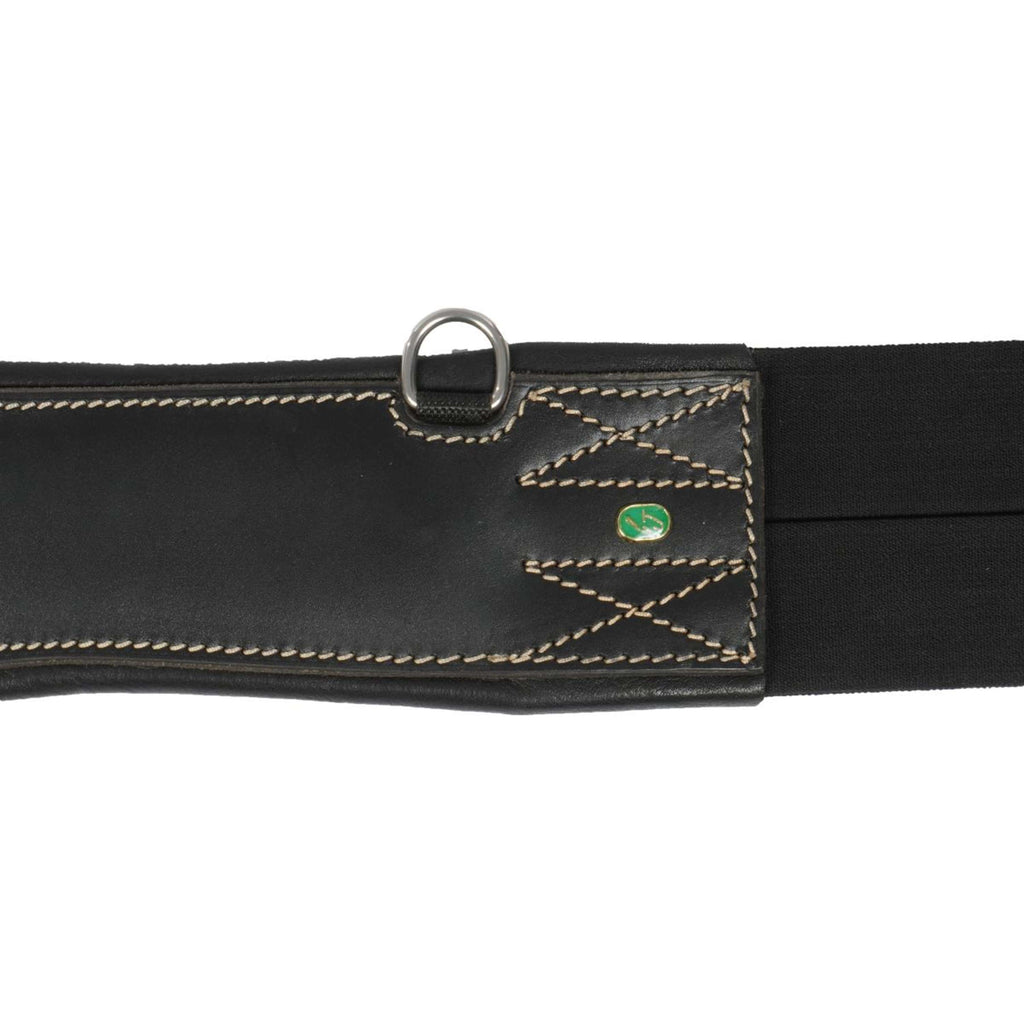 LJ-Leathers Popręg Skóra Klapa Brzuszna Czarny