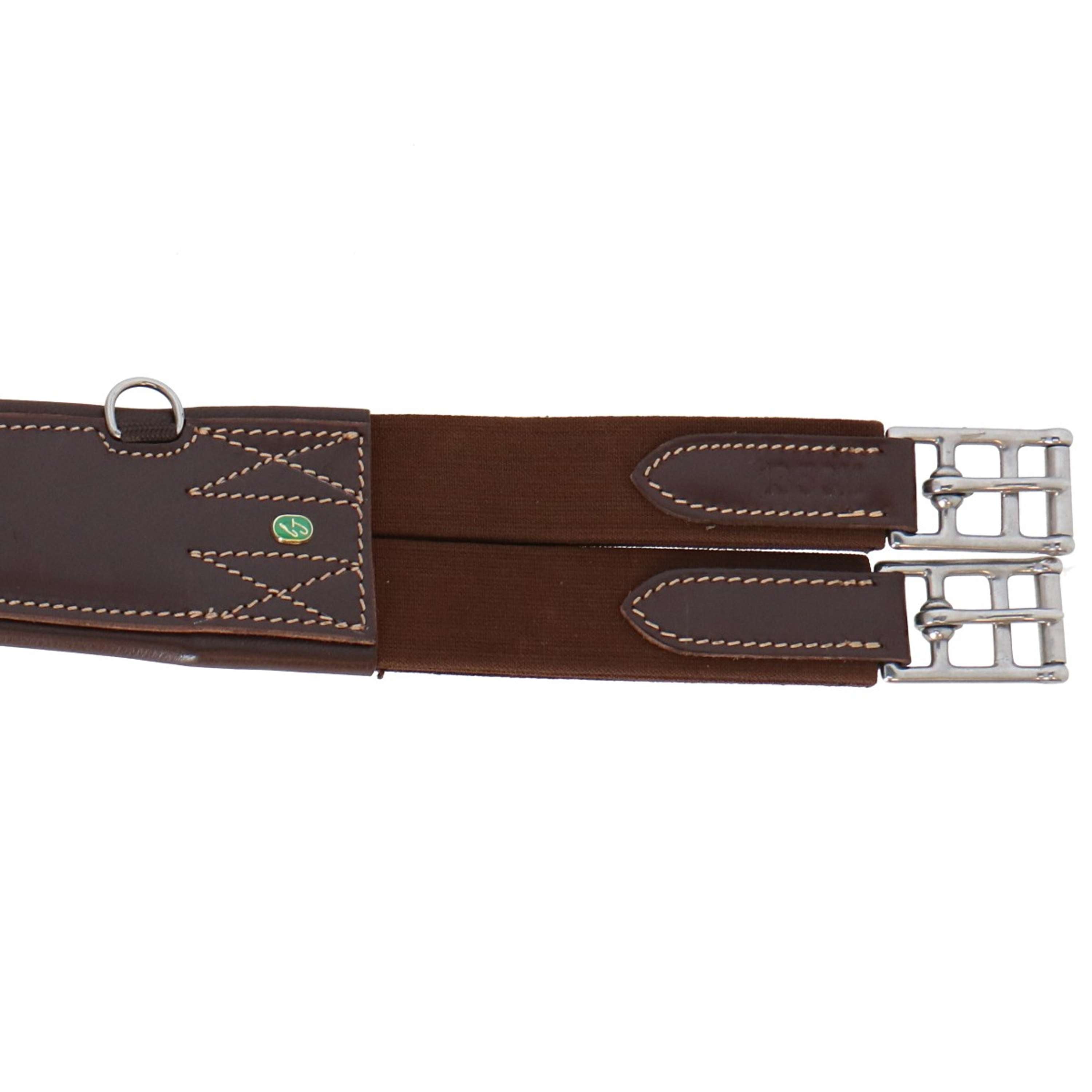 LJ-Leathers Popręg skórzany z osłoną brzucha jasnobrązowy