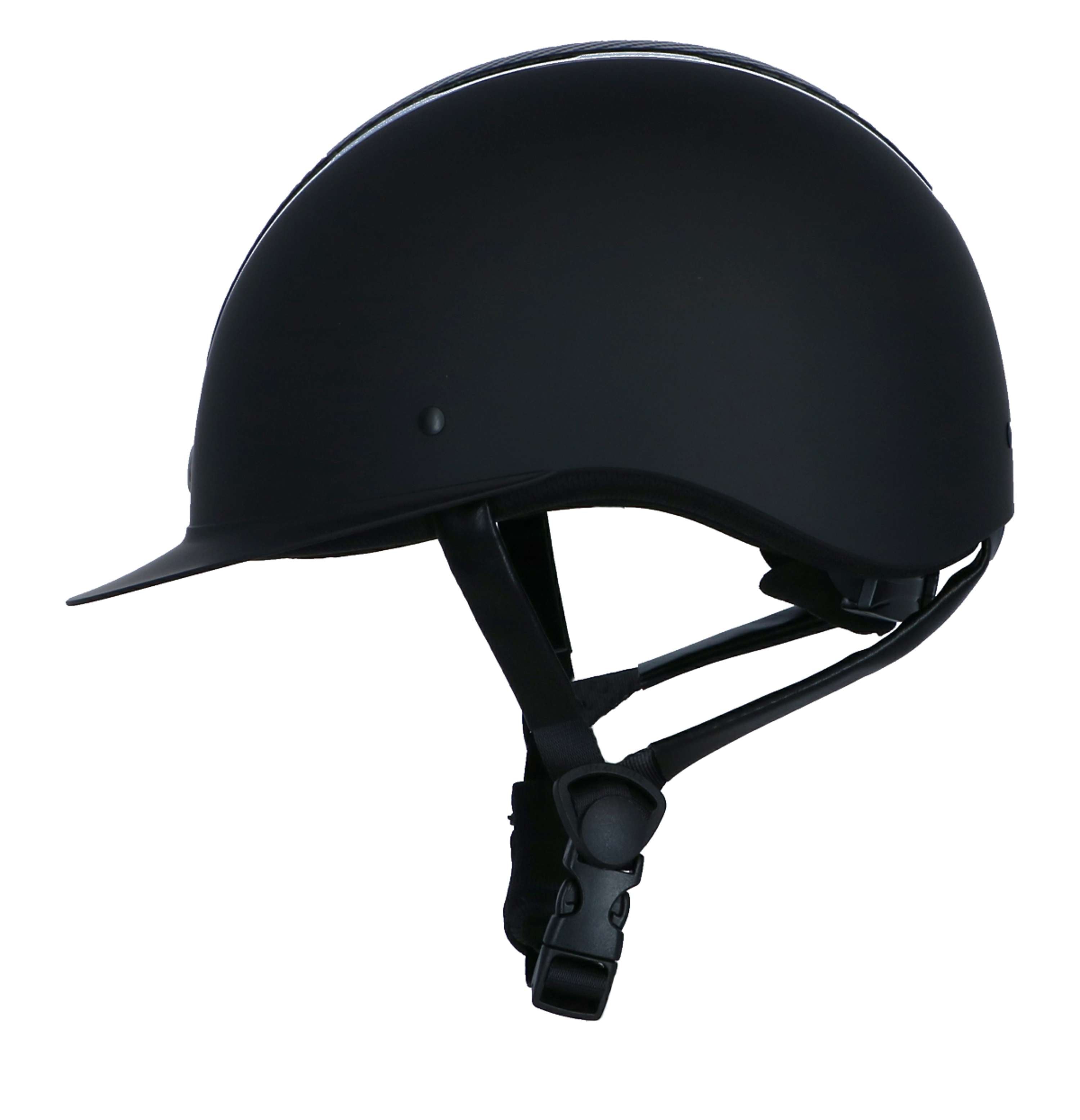 Kask jeździecki BR Omega malowany Czarny/Chromowany