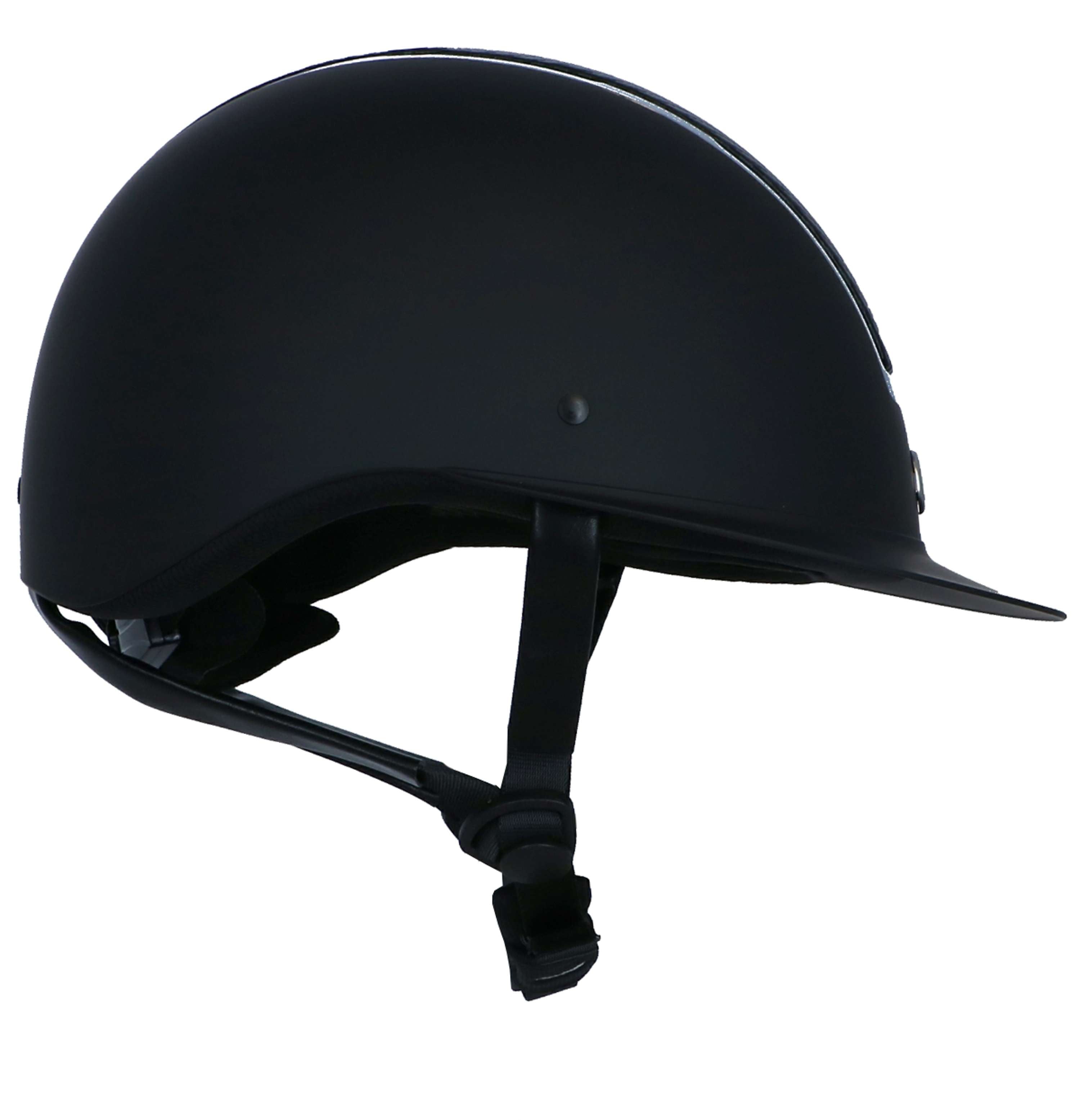 Kask jeździecki BR Omega malowany Czarny/Chromowany