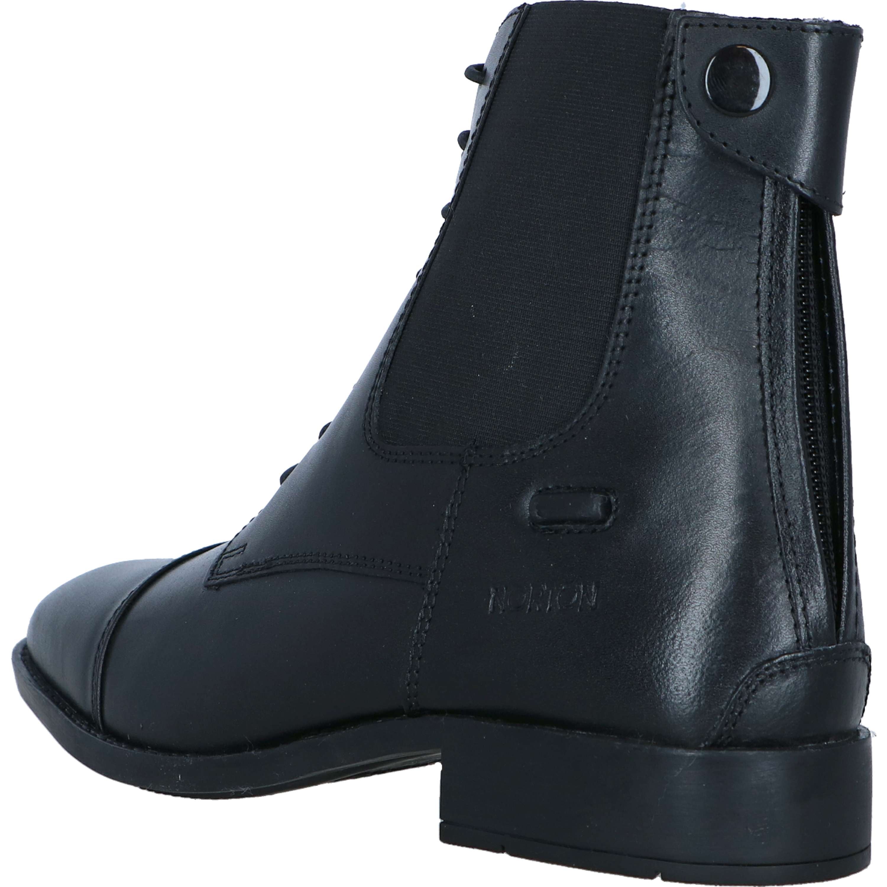 Norton Jodhpury Lacets Podszyty Czarny