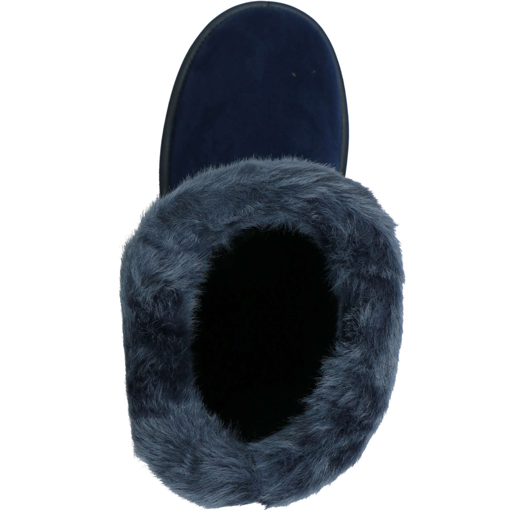 HKM Buty Allweather Davos z futerkiem ciemnoniebieskie