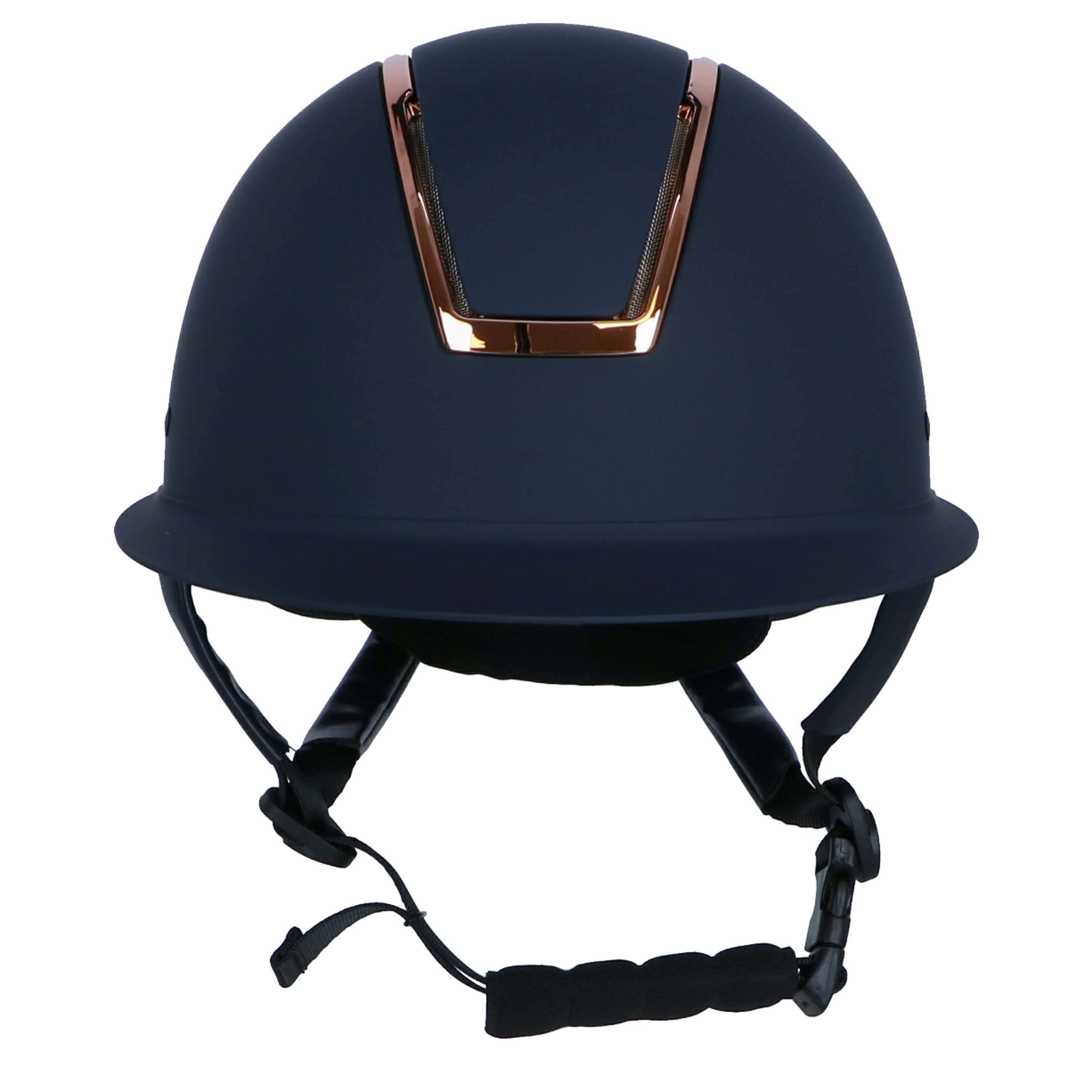 HKM Kask Jeździecki Lady Shield Ciemnoniebieski/Różowozłoty