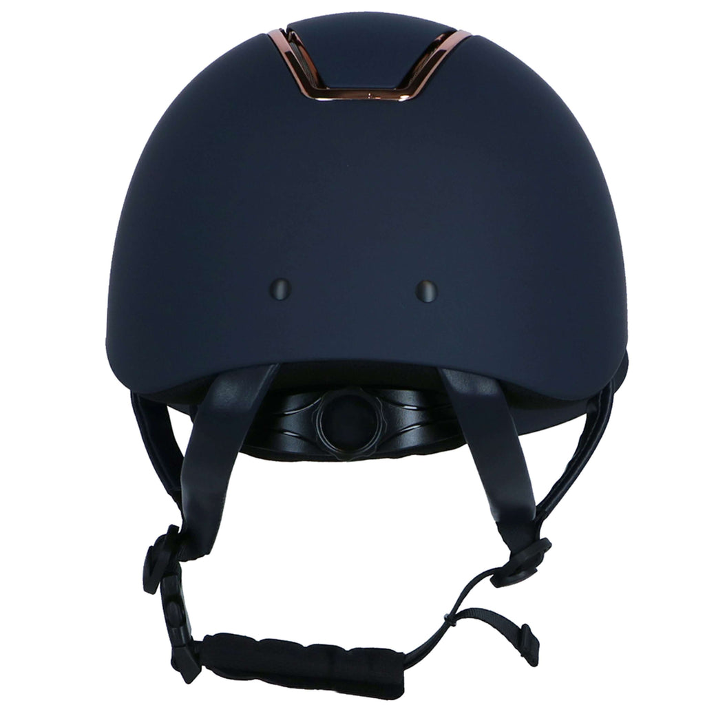 HKM Kask Jeździecki Lady Shield Ciemnoniebieski/Różowozłoty