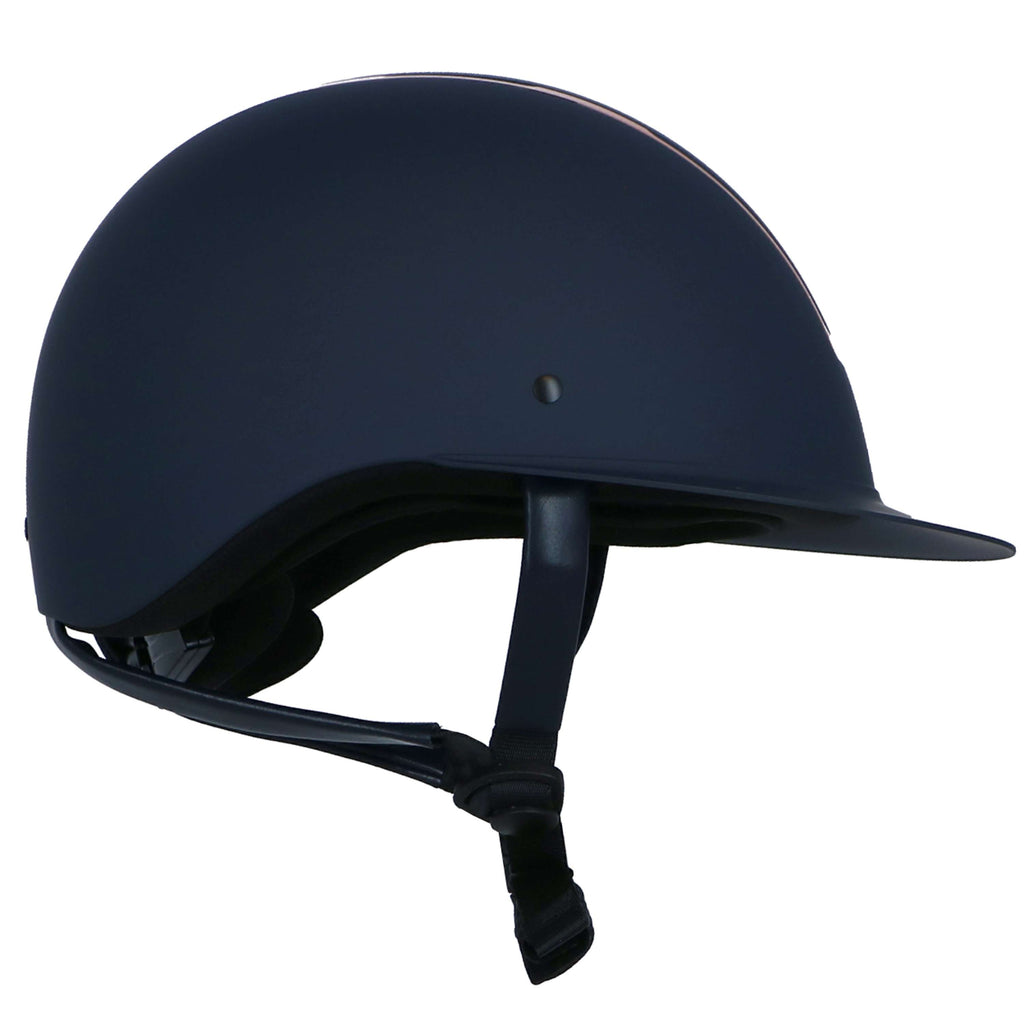 HKM Kask Jeździecki Lady Shield Ciemnoniebieski/Różowozłoty