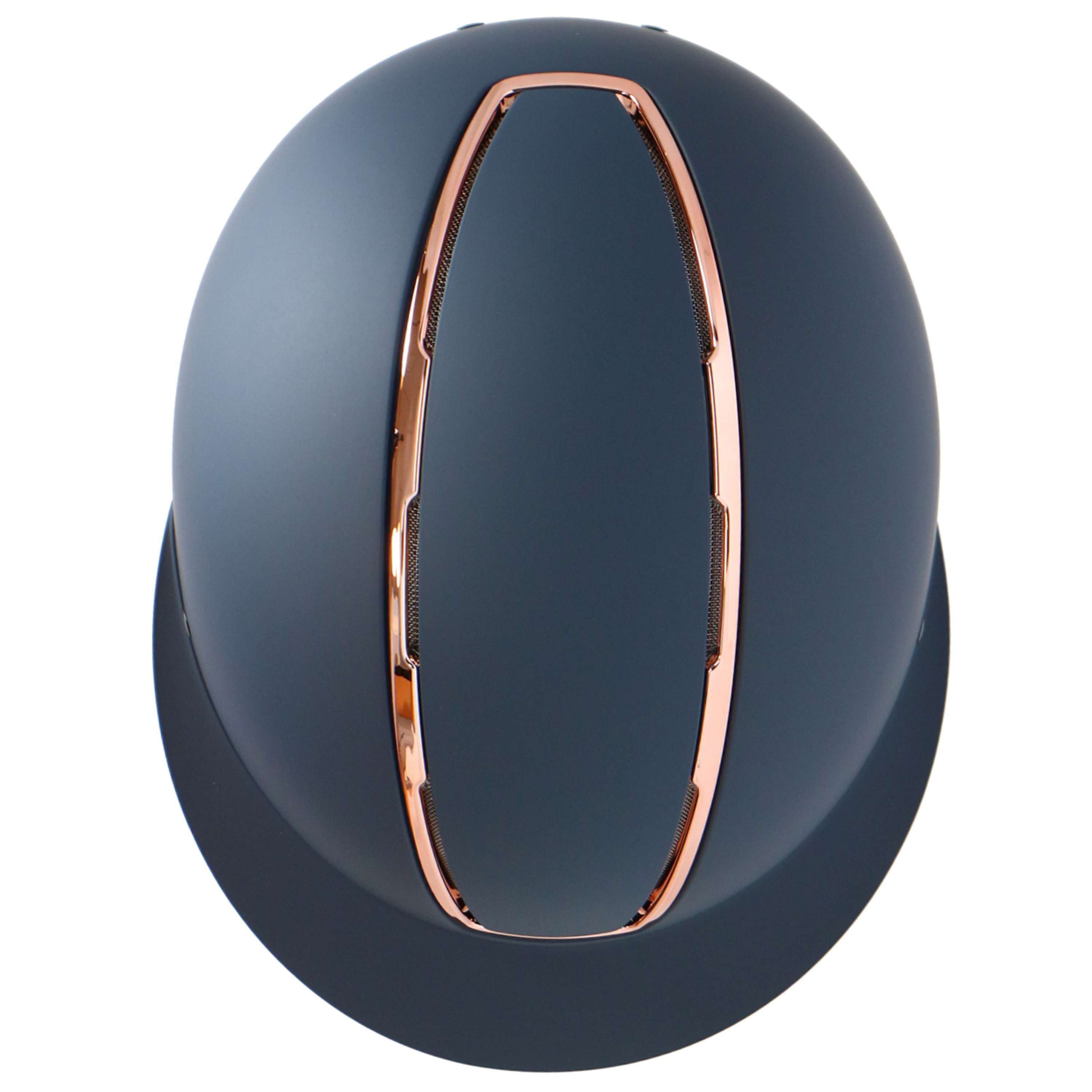HKM Kask Jeździecki Lady Shield Ciemnoniebieski/Różowozłoty