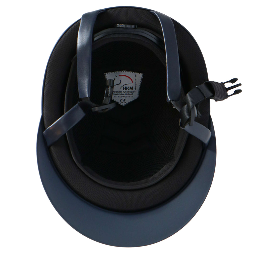 HKM Kask Jeździecki Lady Shield Ciemnoniebieski/Różowozłoty