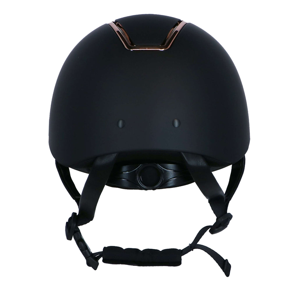Kask jeździecki HKM Lady Shield czarny/różowe złoto