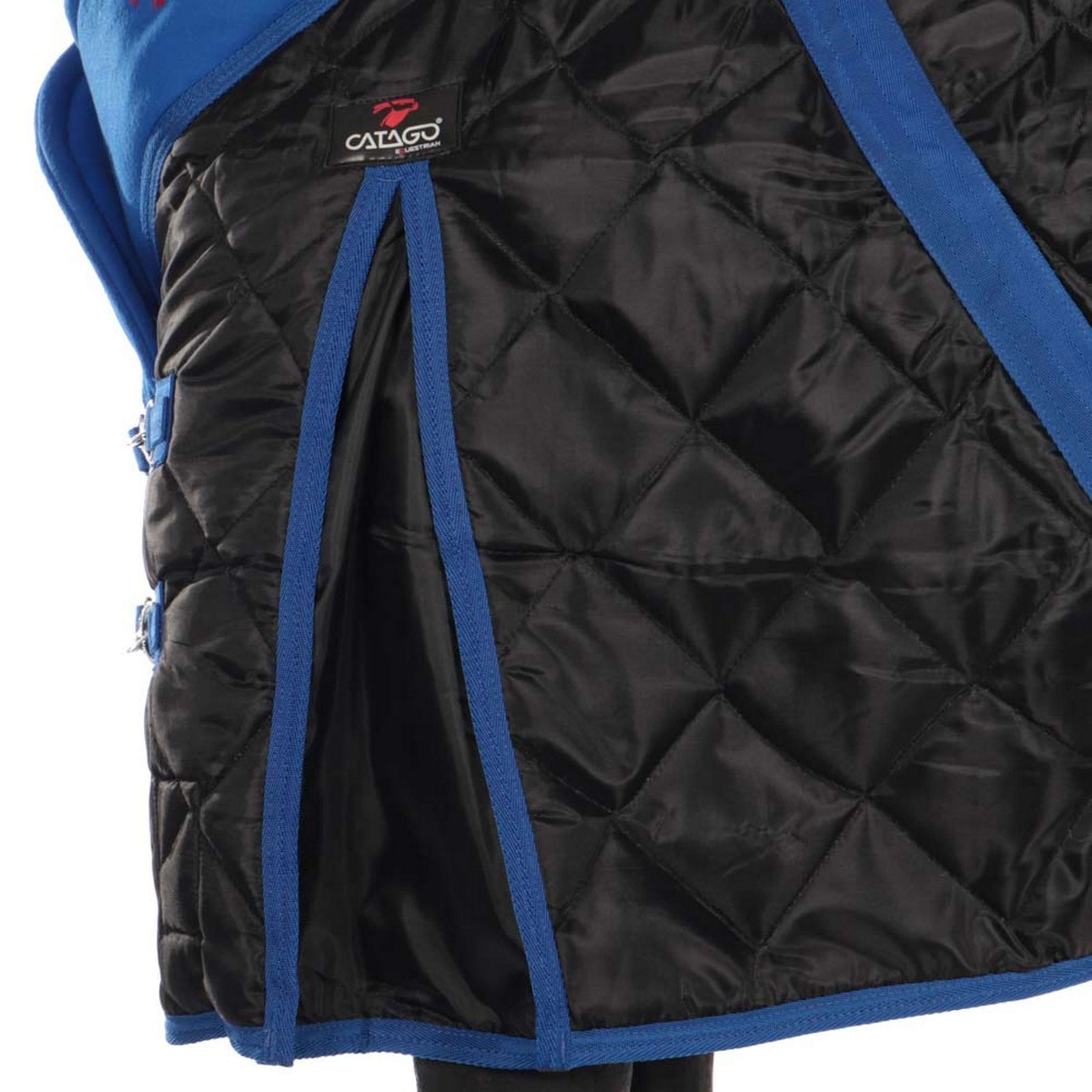 Derka stajenna Catago 300g czarno-niebieska