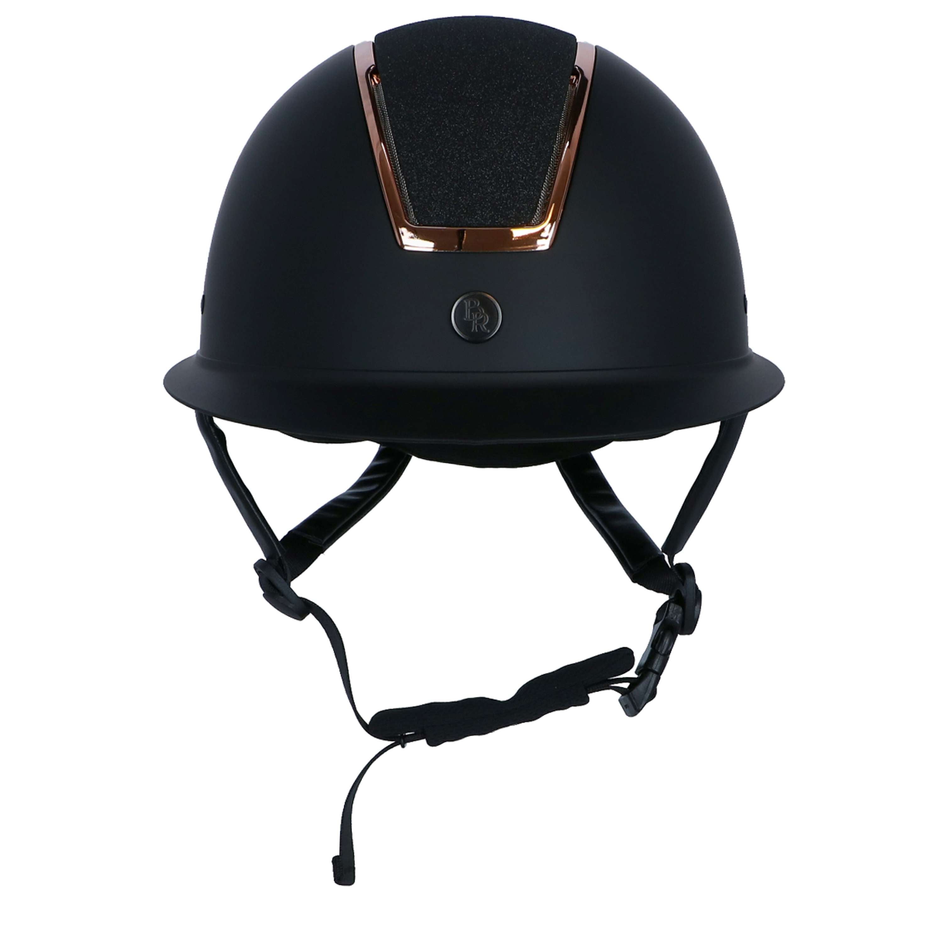 BR Kask Jeździecki Omega Painted Glitter Czarny/Różowy
