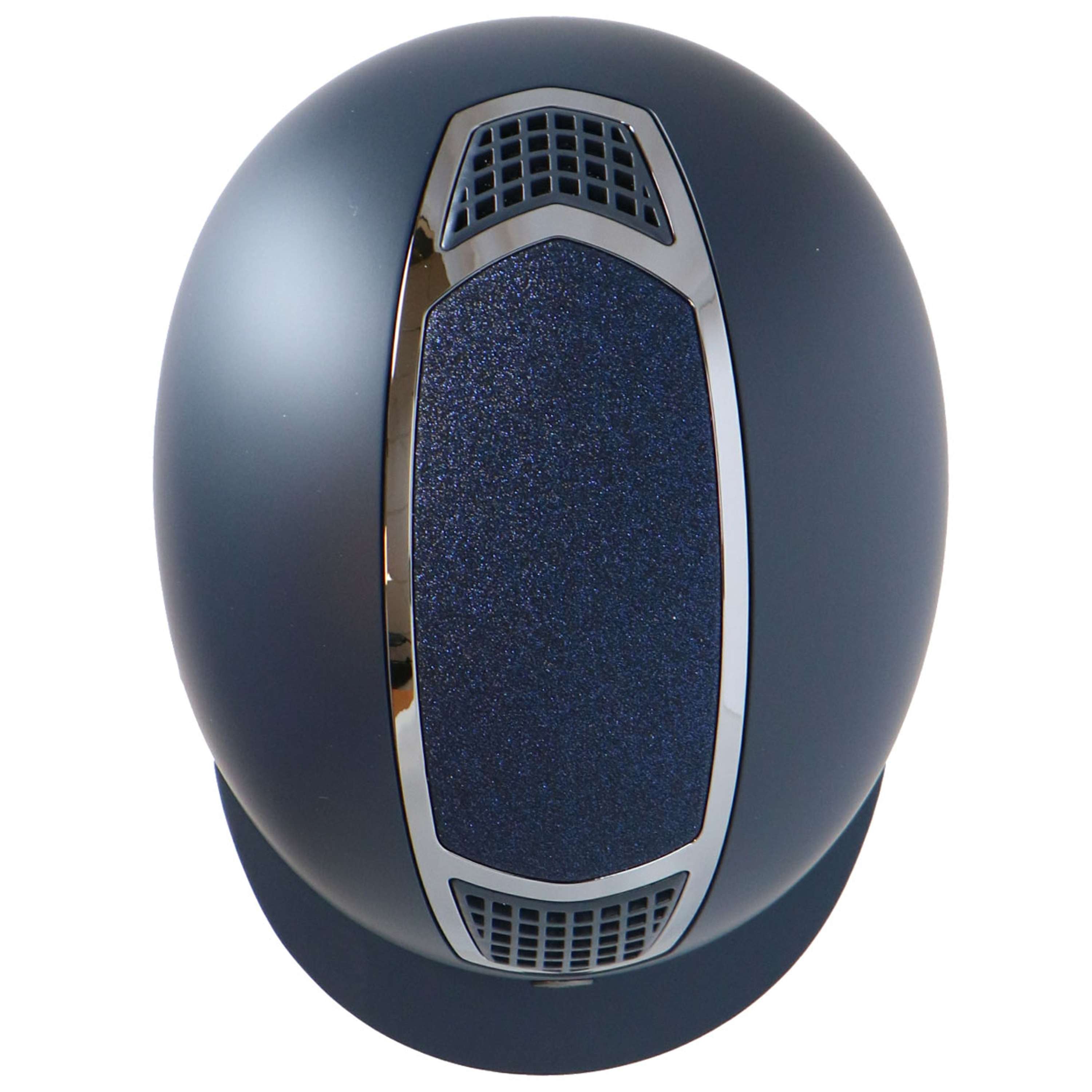 BR Kask Jeździecki Lambda Brokat Navy/Gunmetal