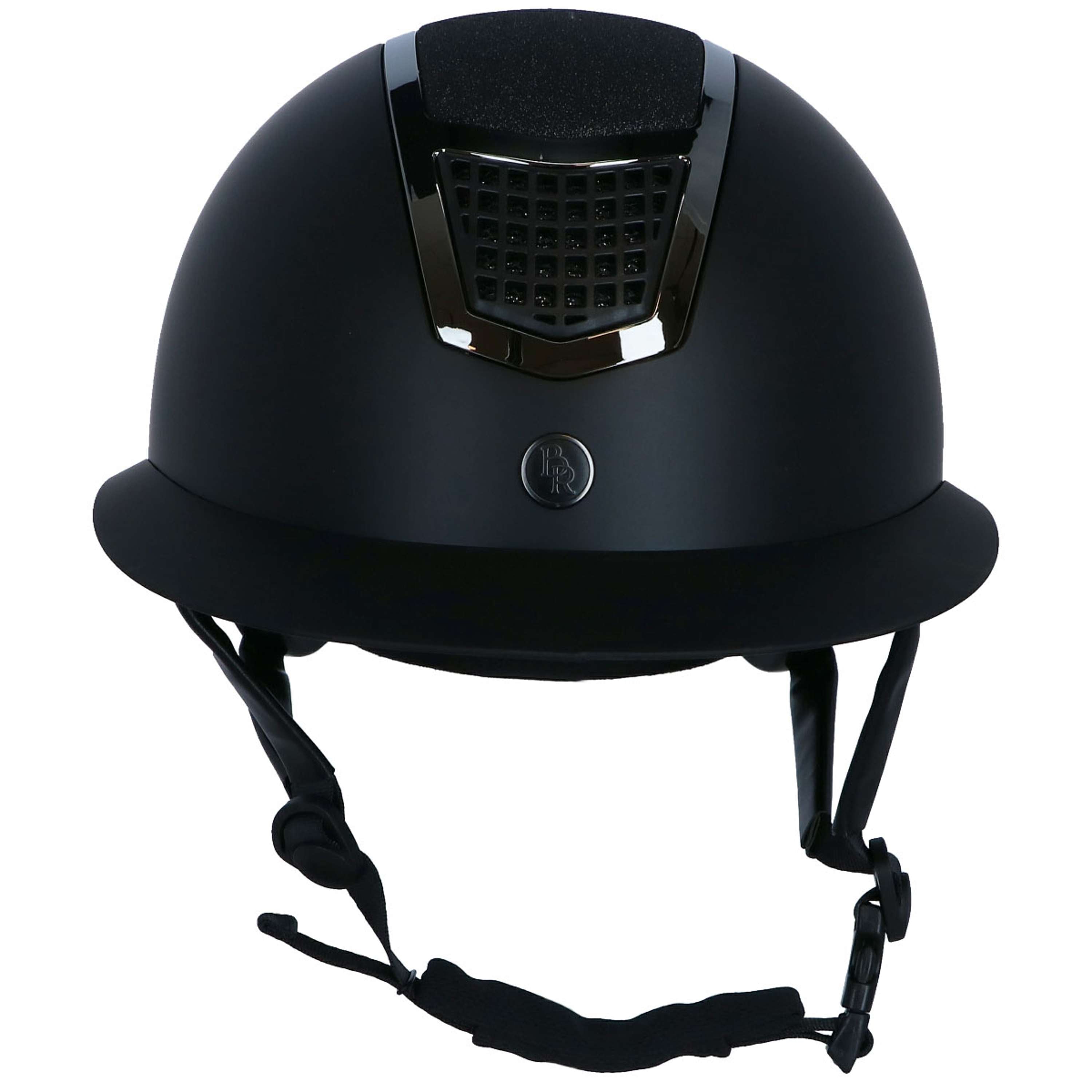 BR Kask Jeździecki Lambda Plus Glitter Czarny/Stalowoszary