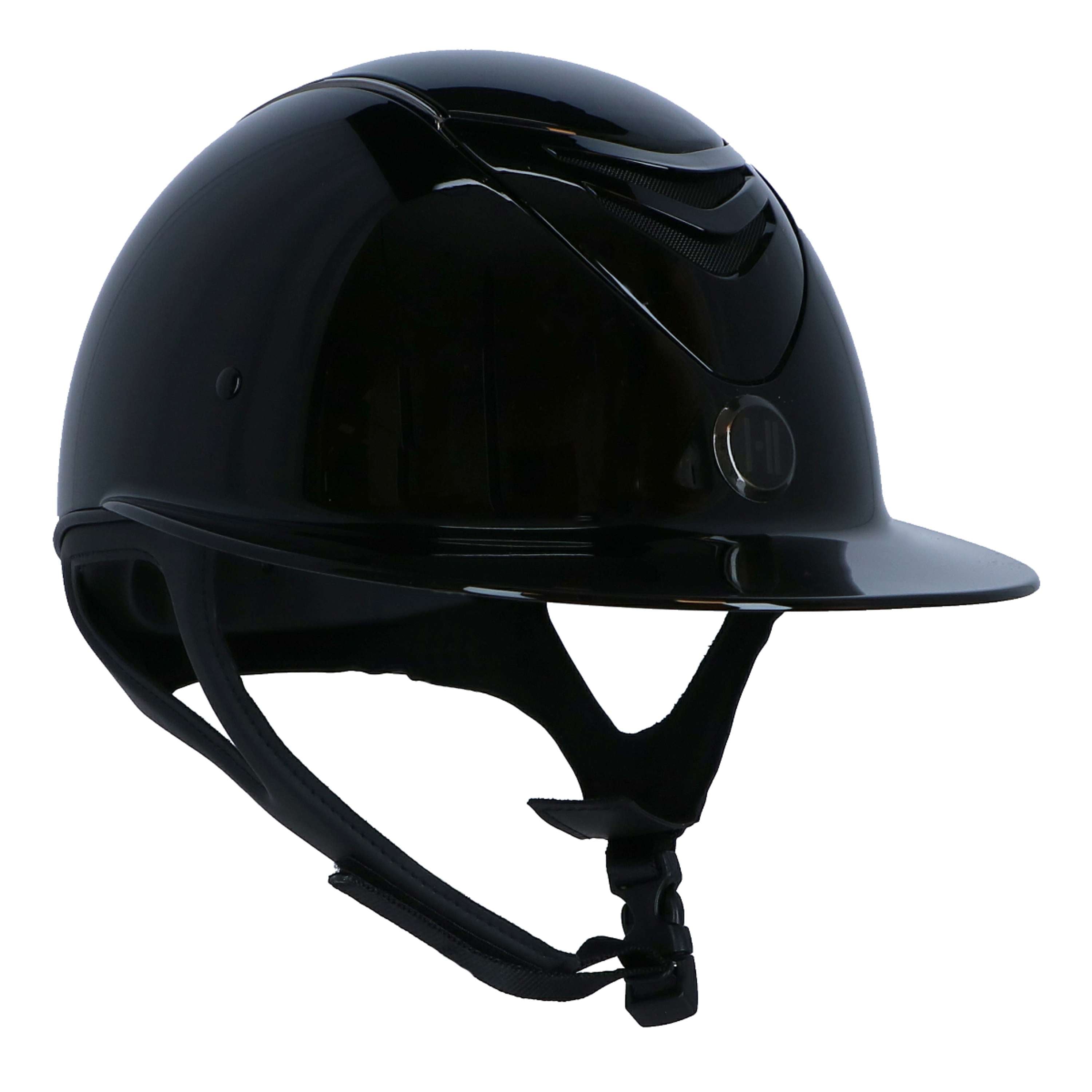 Kask jeździecki OneK Avancé Glossy Chrom, czarny