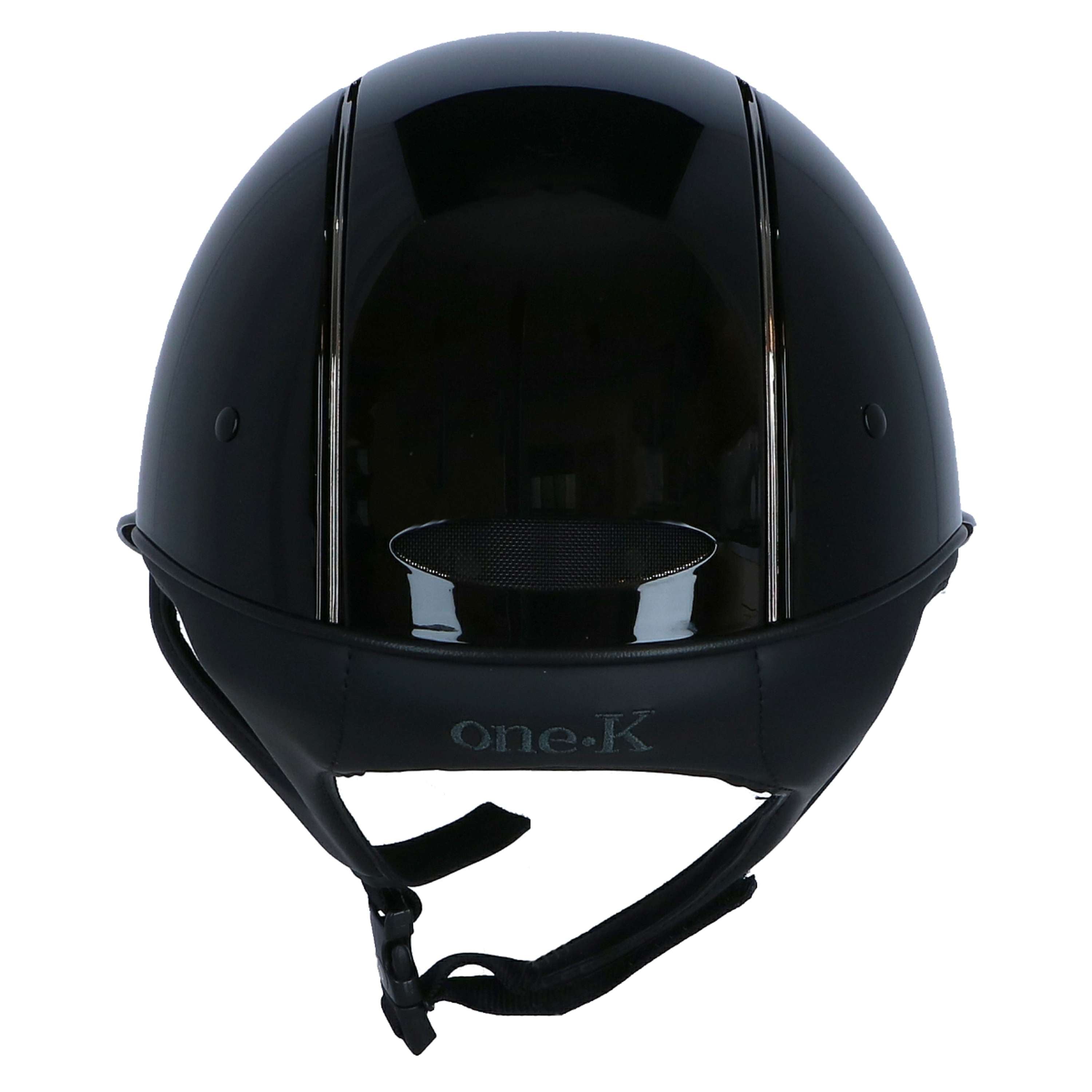 Kask jeździecki OneK Avancé Glossy Chrom, czarny