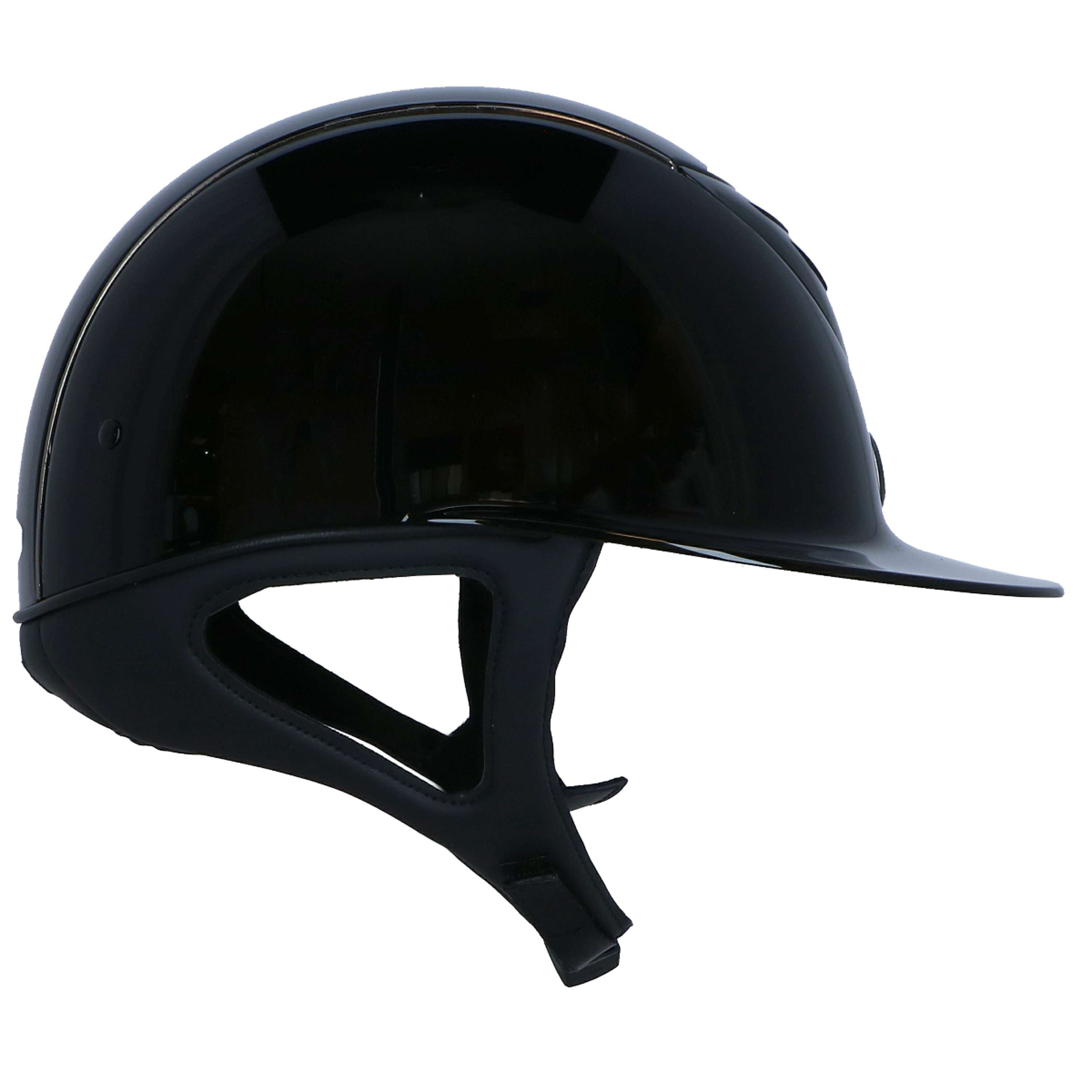 Kask jeździecki OneK Avancé Glossy Chrom, czarny