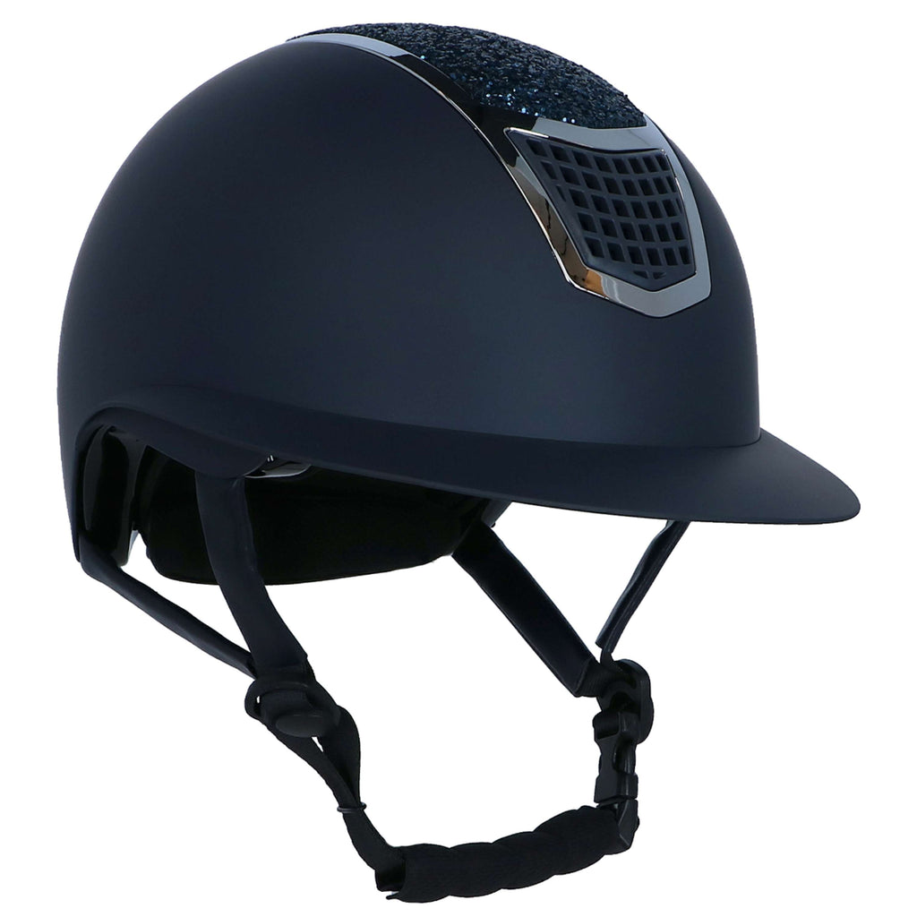 HKM Kask jeździecki Glamour Shield granatowy/srebrny
