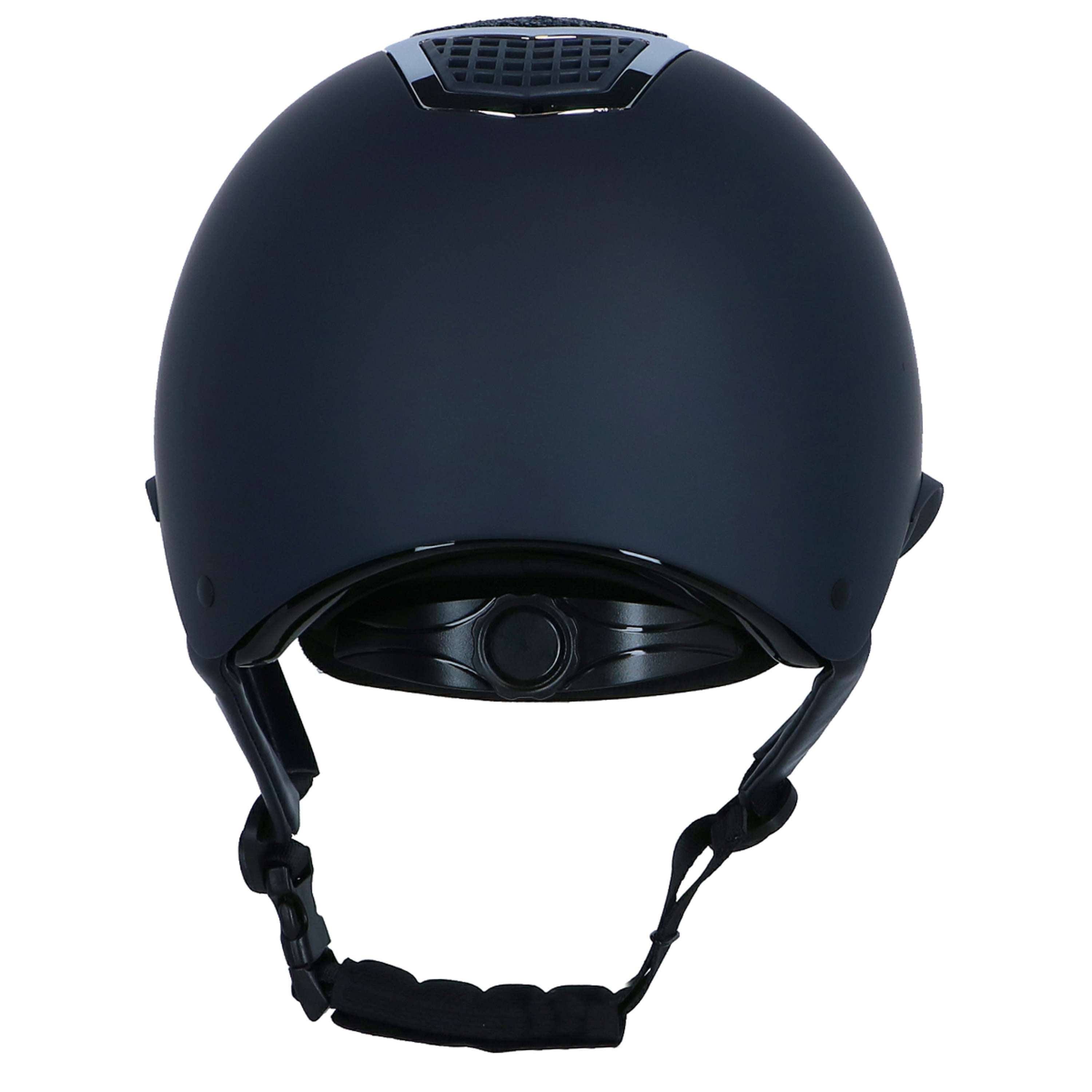 HKM Kask Jeździecki Glamour Shield Ciemnoniebieski/Srebrny