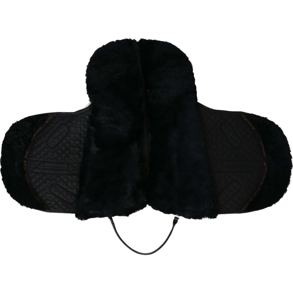 Podkładka bezterlicowa F.R.A. Macon Extra Merino z wałkami pod kolana i wkładkami, czarny/naturalny