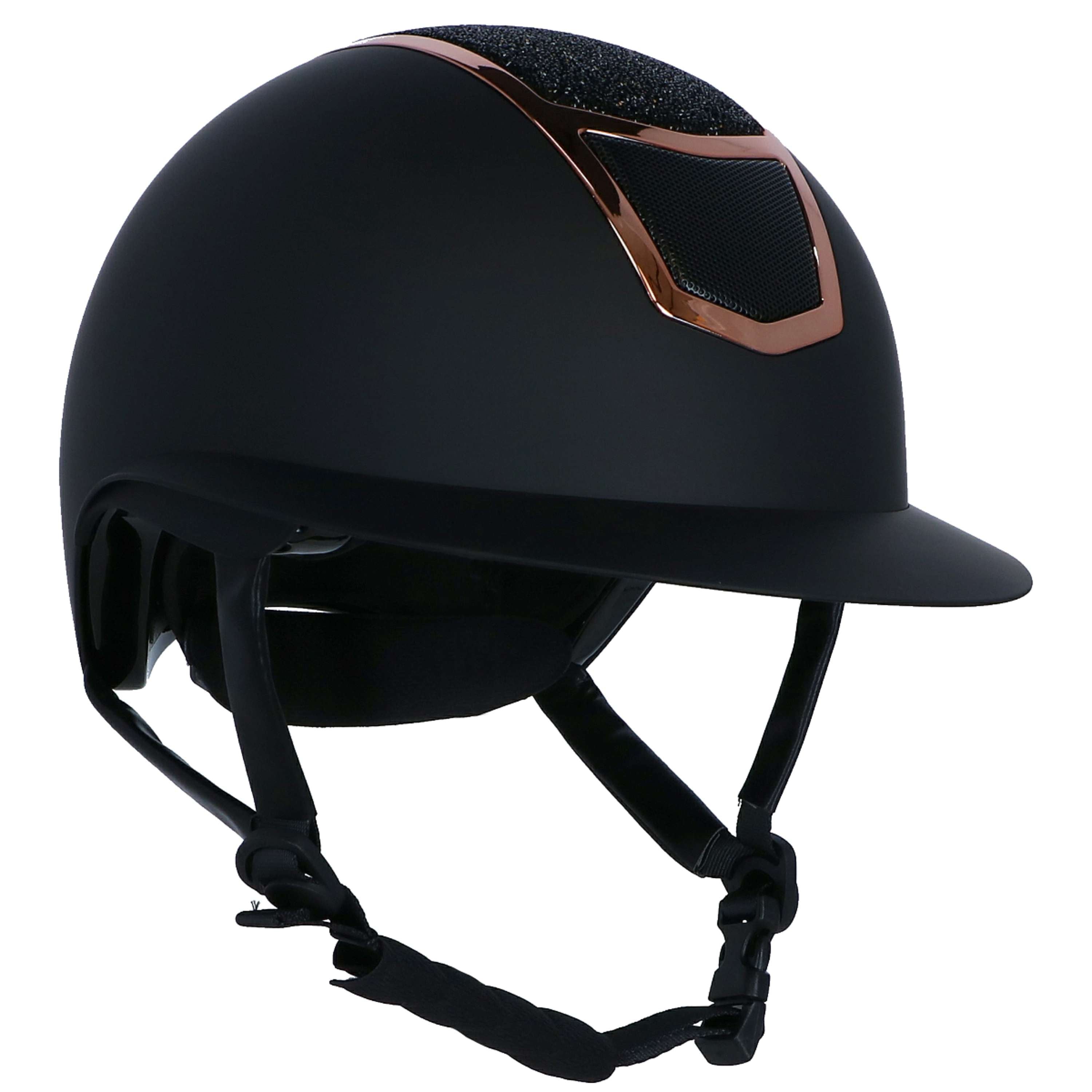 Harry's Horse Kask Jeździecki Mont Blanc Sparkle Czarny/Różowozłoty