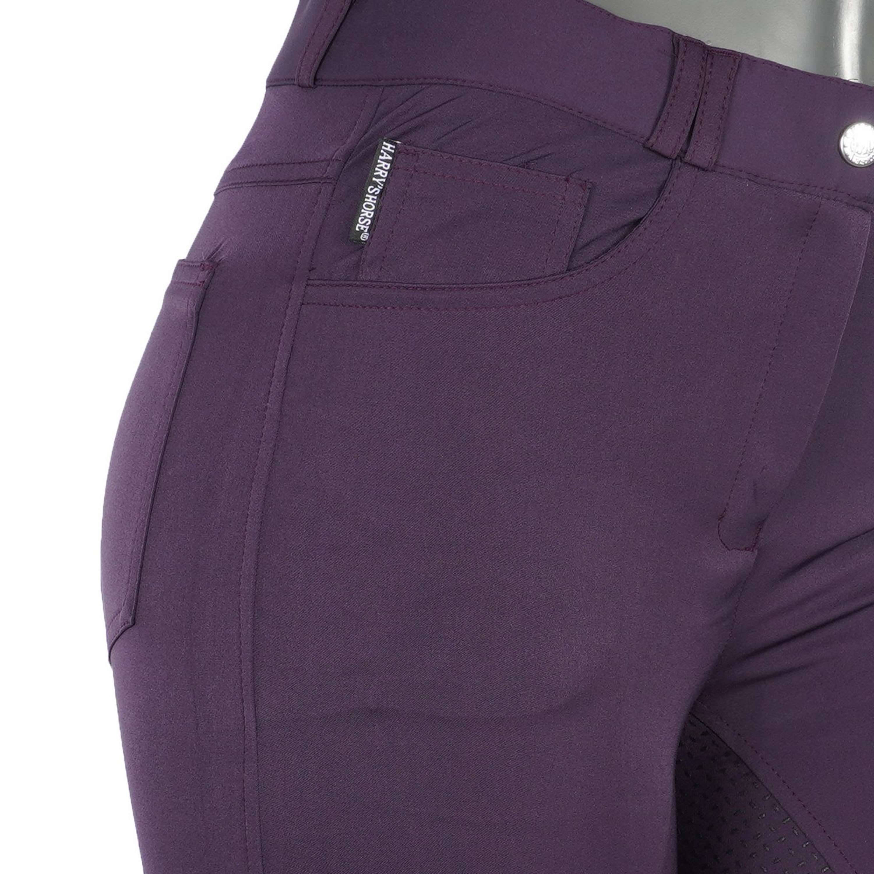 Harry's Horse Bryczesy Redwood Full Grip Fioletowy