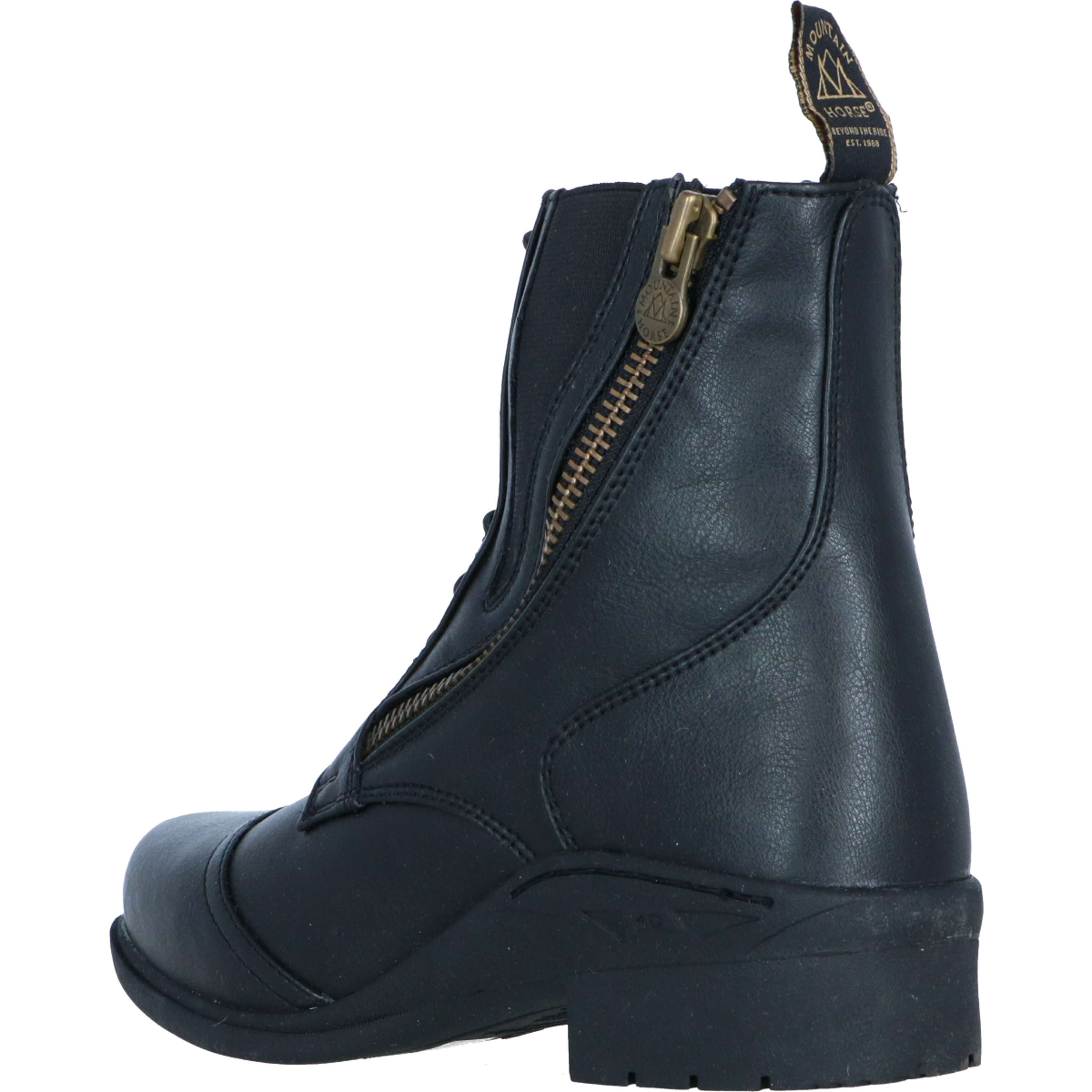 Mountain Horse Jodhpury Veganza Side Zip Paddock Czarny