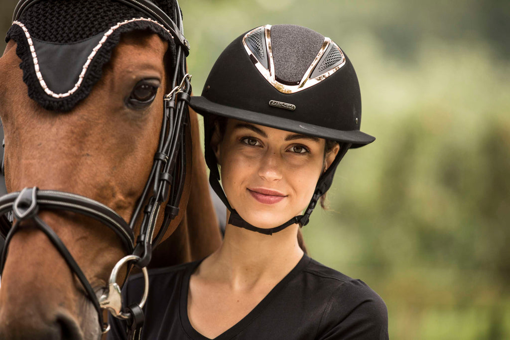 Kask jeździecki Lami-Cell Artemis czarny/szampański