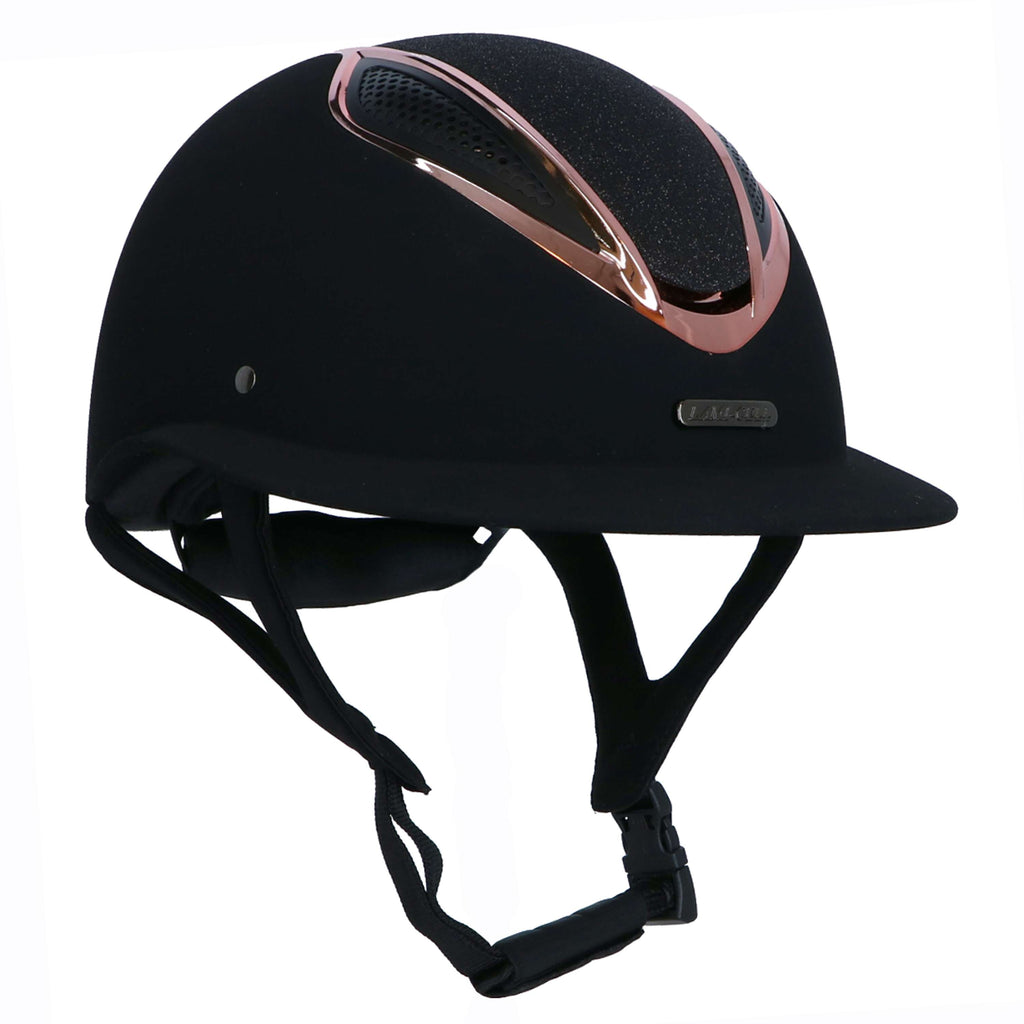 Lami-Cell Kask Jeździecki Artemis Czarny/Różowozłoty