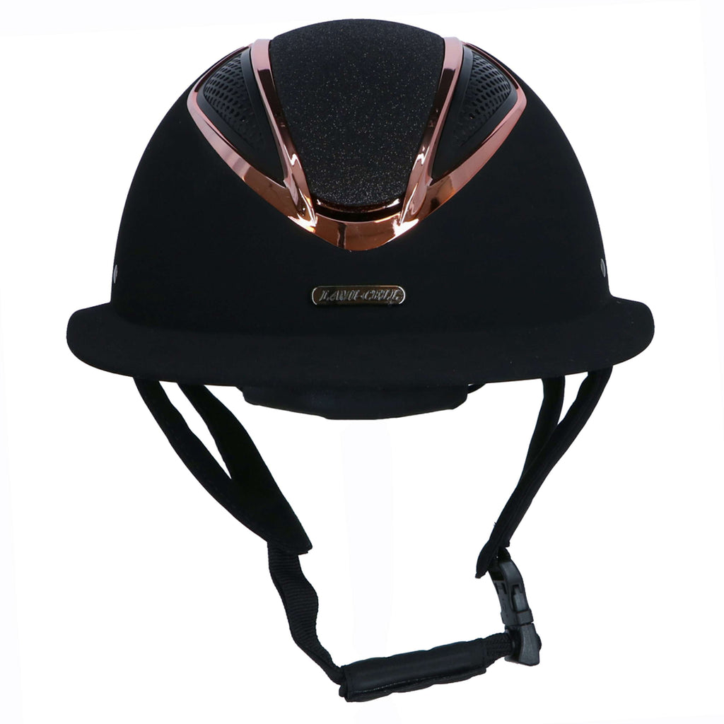 Lami-Cell Kask Jeździecki Artemis Czarny/Różowozłoty