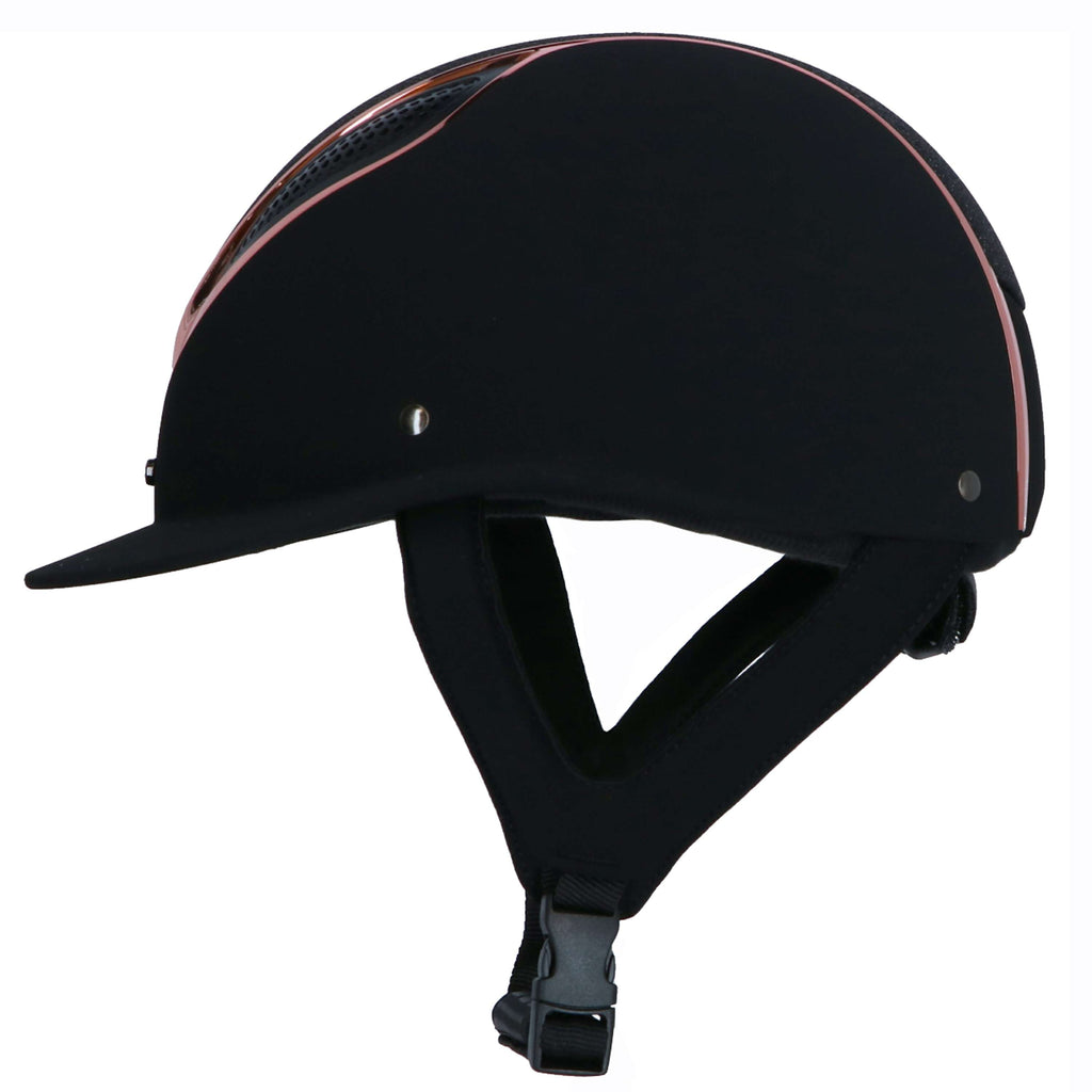 Lami-Cell Kask Jeździecki Artemis Czarny/Różowozłoty