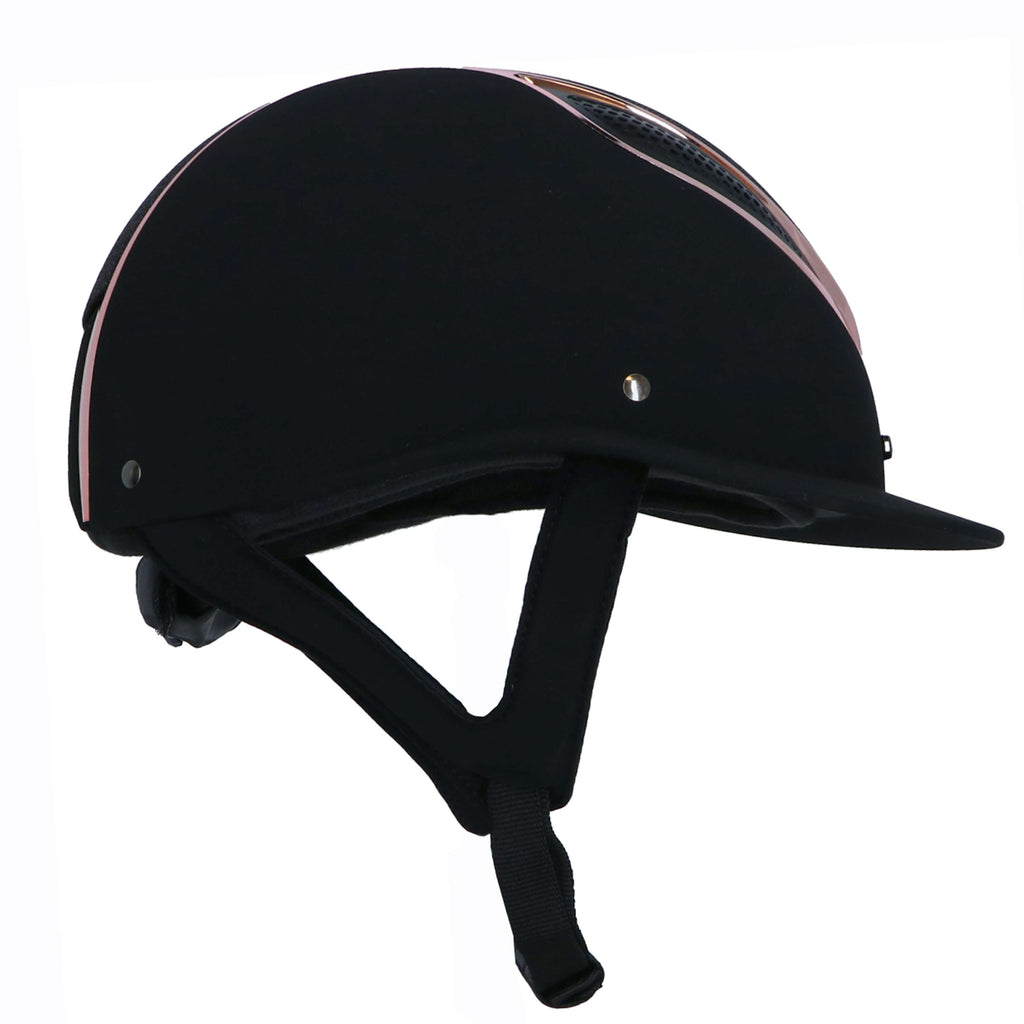 Lami-Cell Kask Jeździecki Artemis Czarny/Różowozłoty