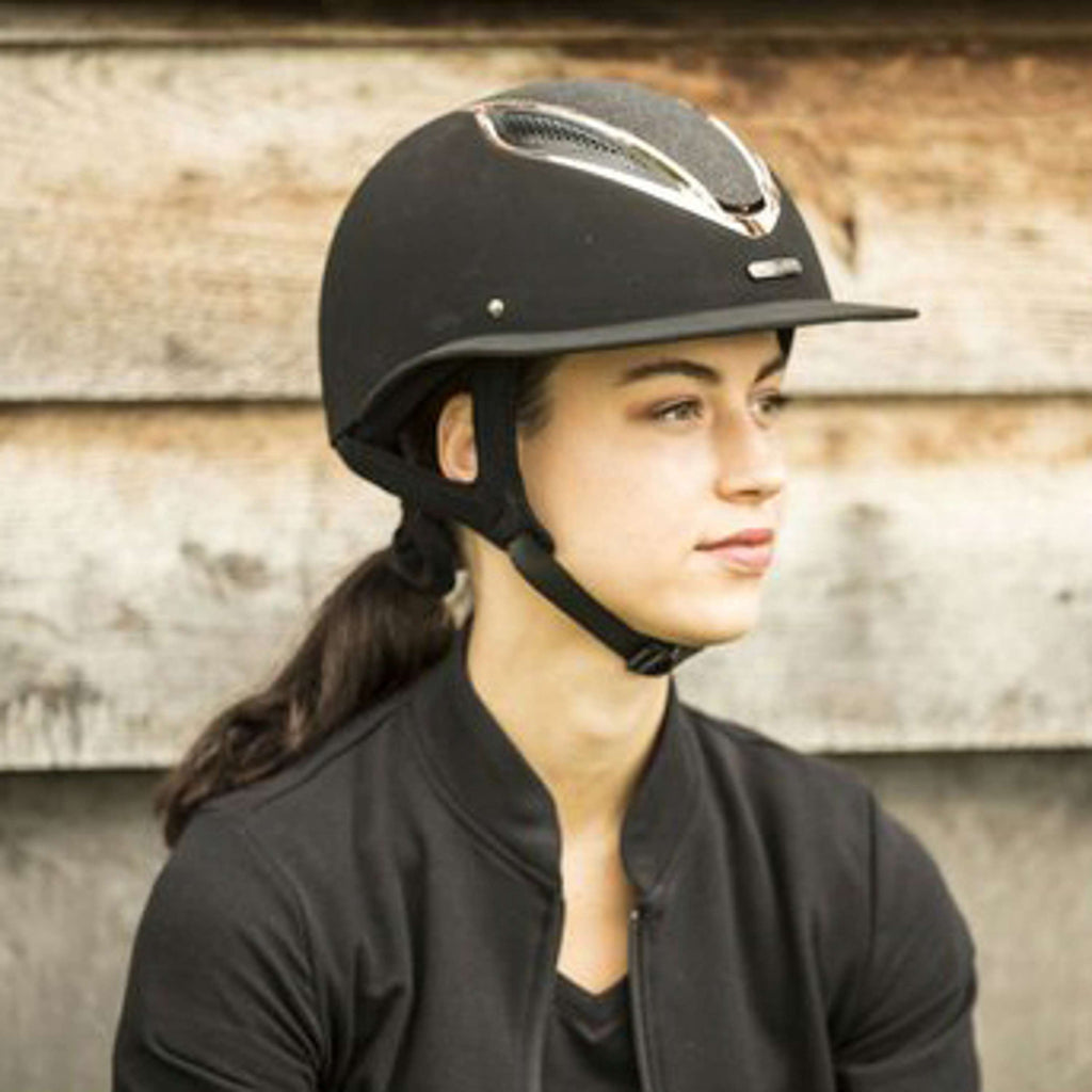 Lami-Cell Kask Jeździecki Artemis Czarny/Różowozłoty