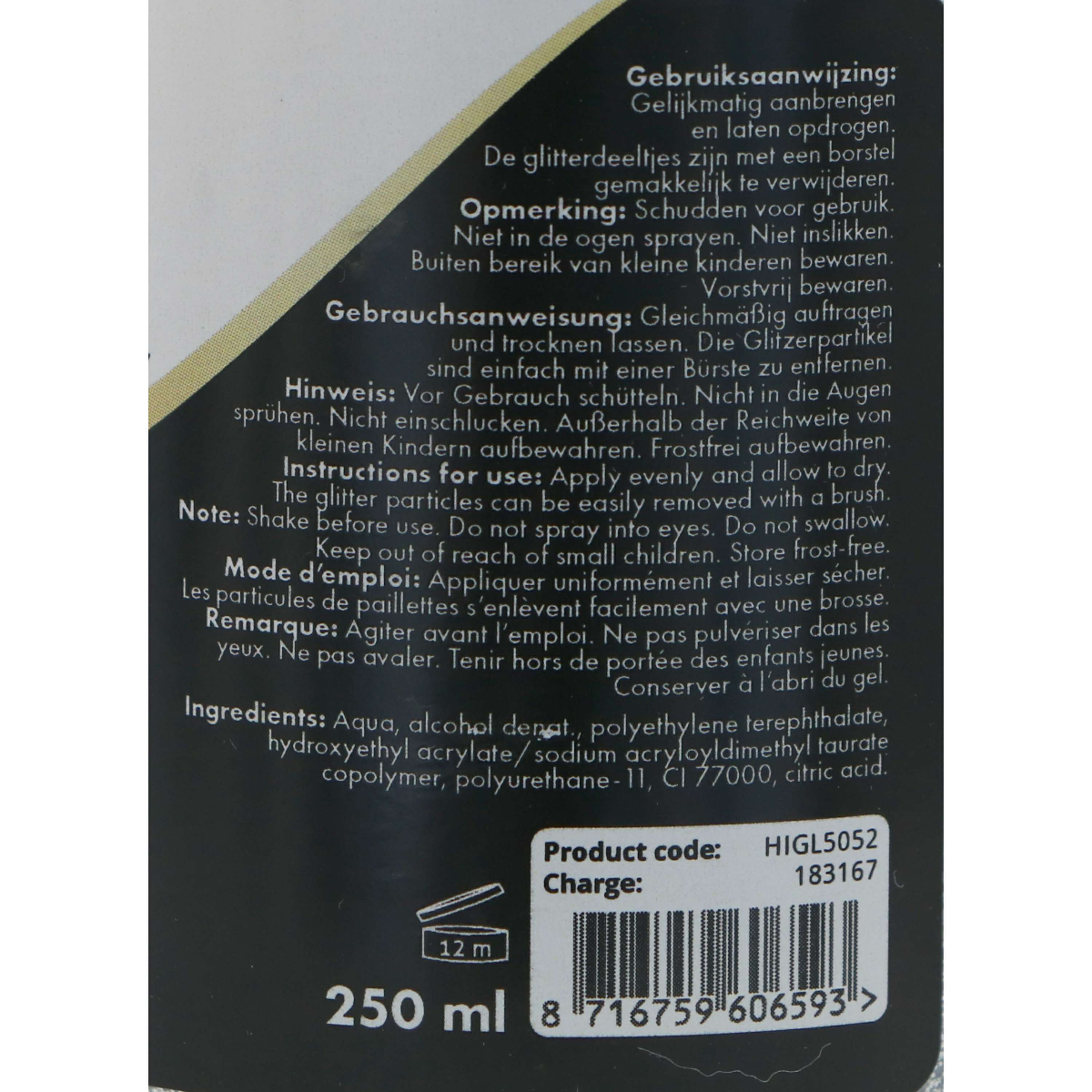 Excellent Brokat Spray Hi Gloss Srebrny
