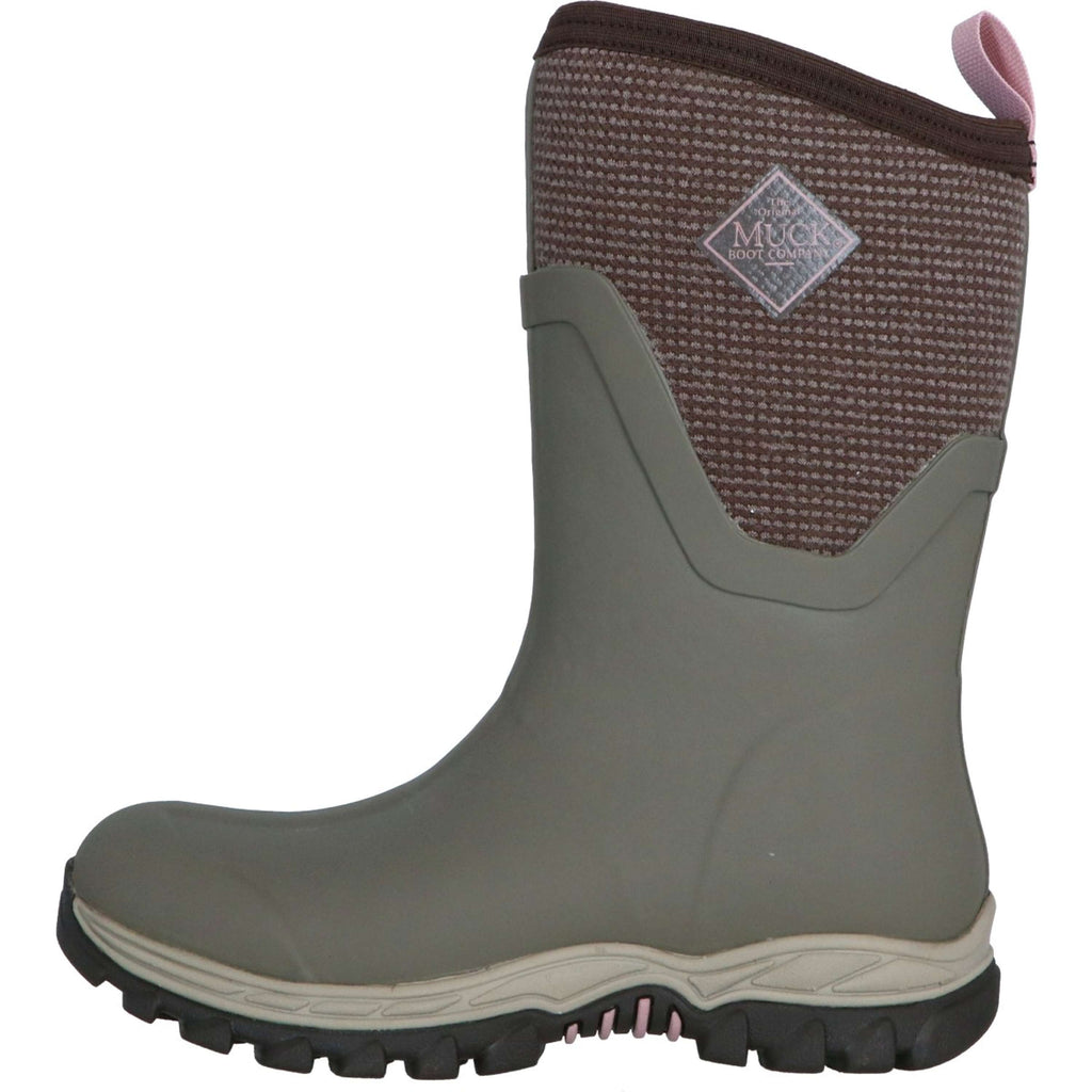 Damskie buty Muck Boot Arctic Sport II Mid w kolorze taupe/czekoladowym