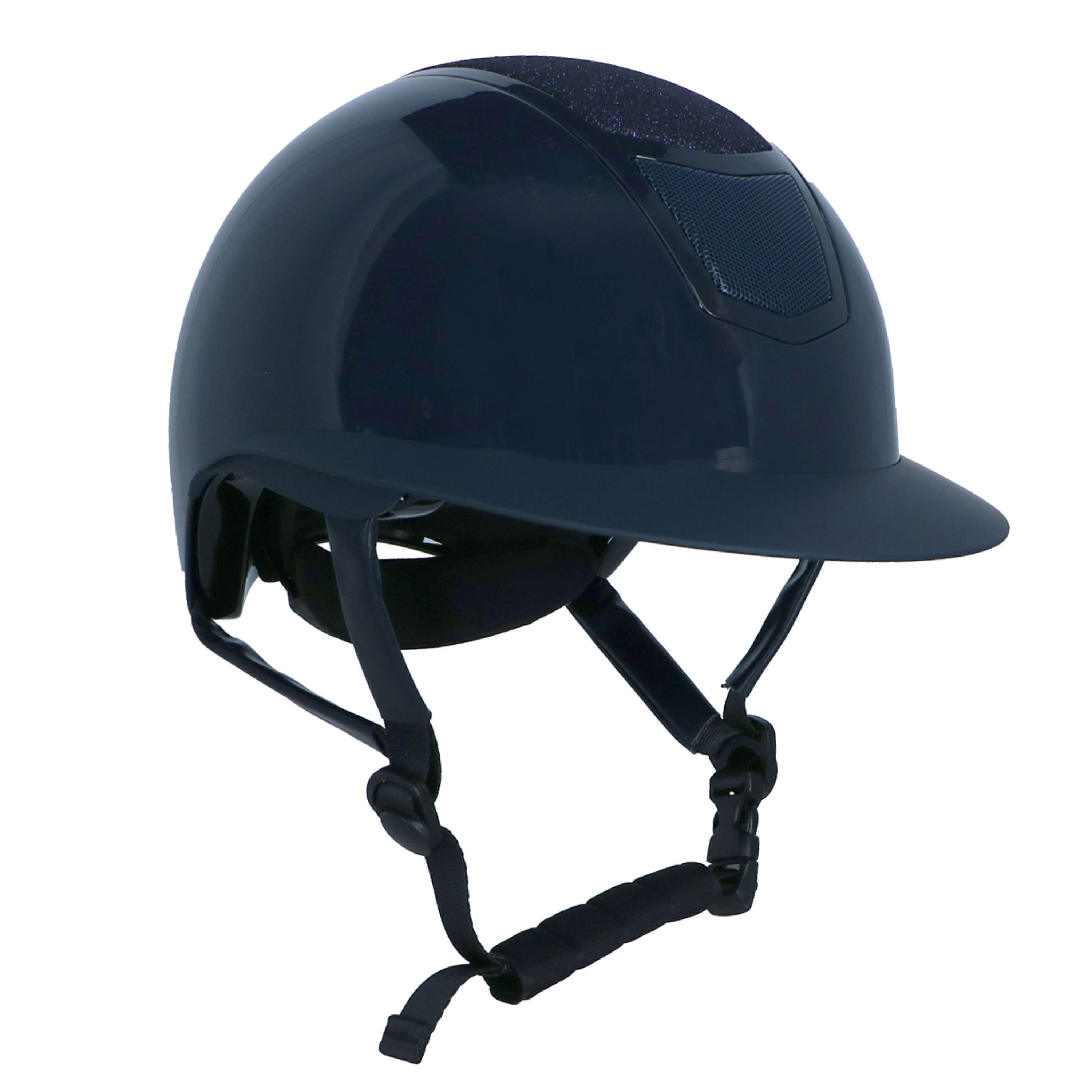 HKM Kask jeździecki Shiny Diamond ciemnoniebieski