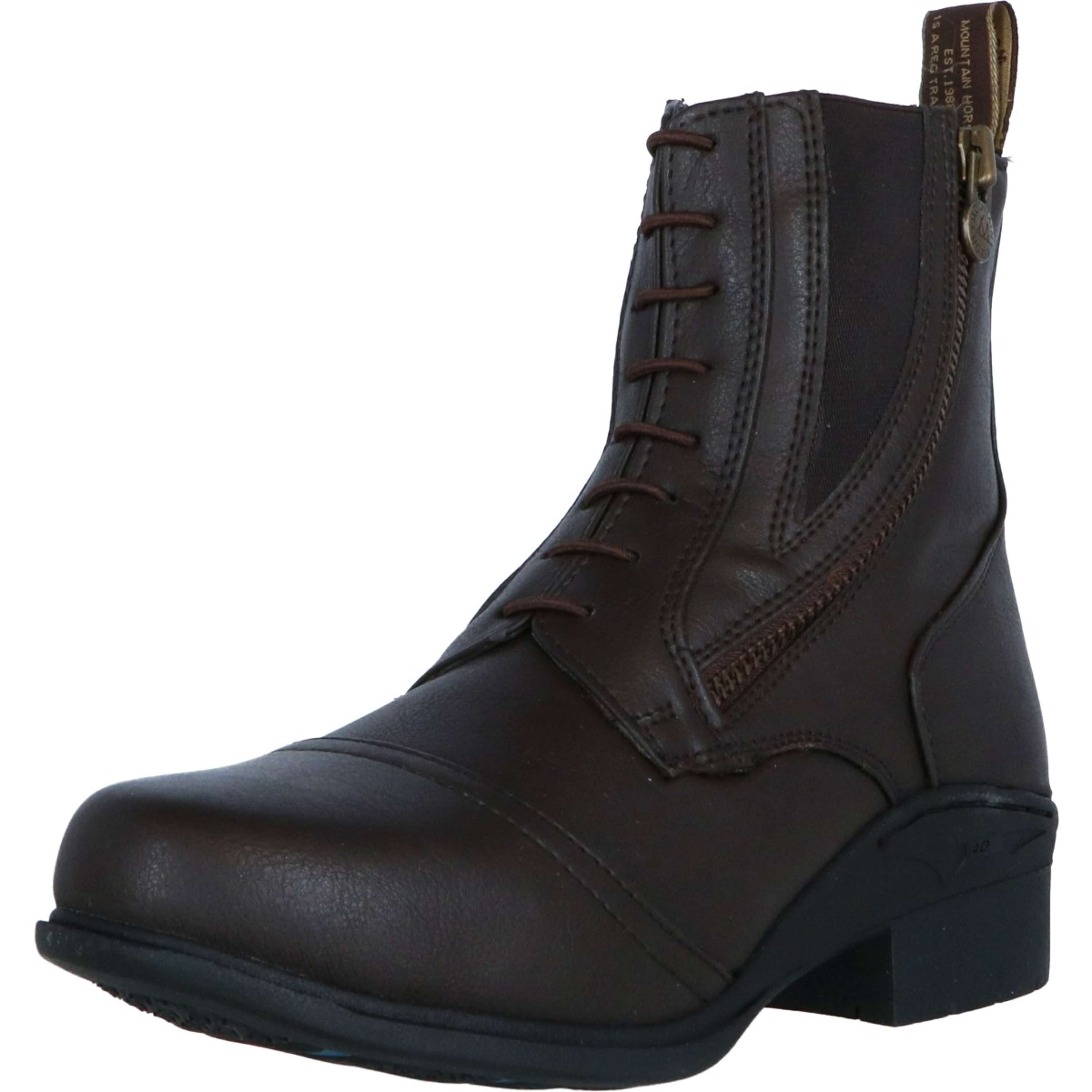 Mountain Horse Jodhpury Veganza Side Zip Paddock Brązowy