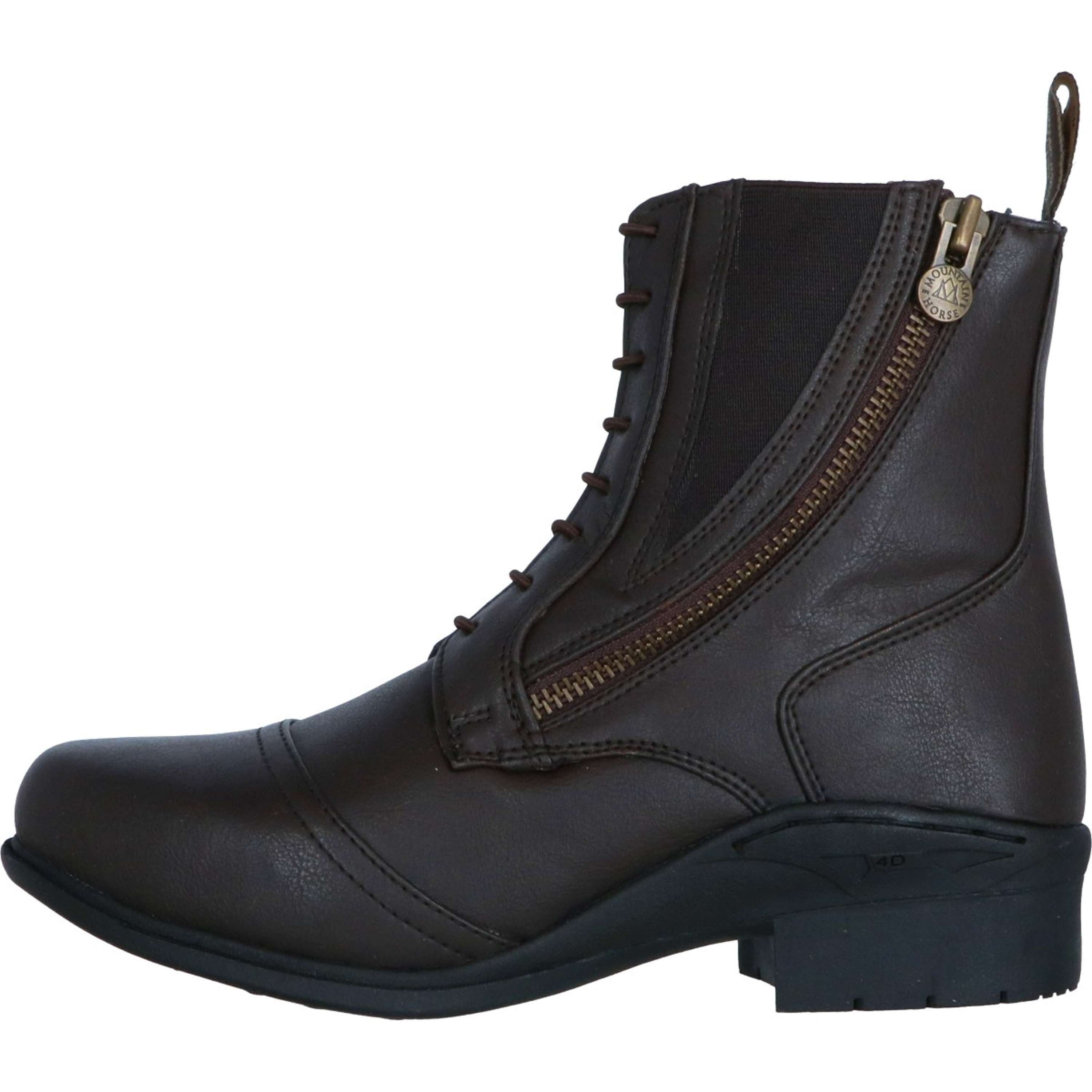 Mountain Horse Jodhpury Veganza Side Zip Paddock Brązowy