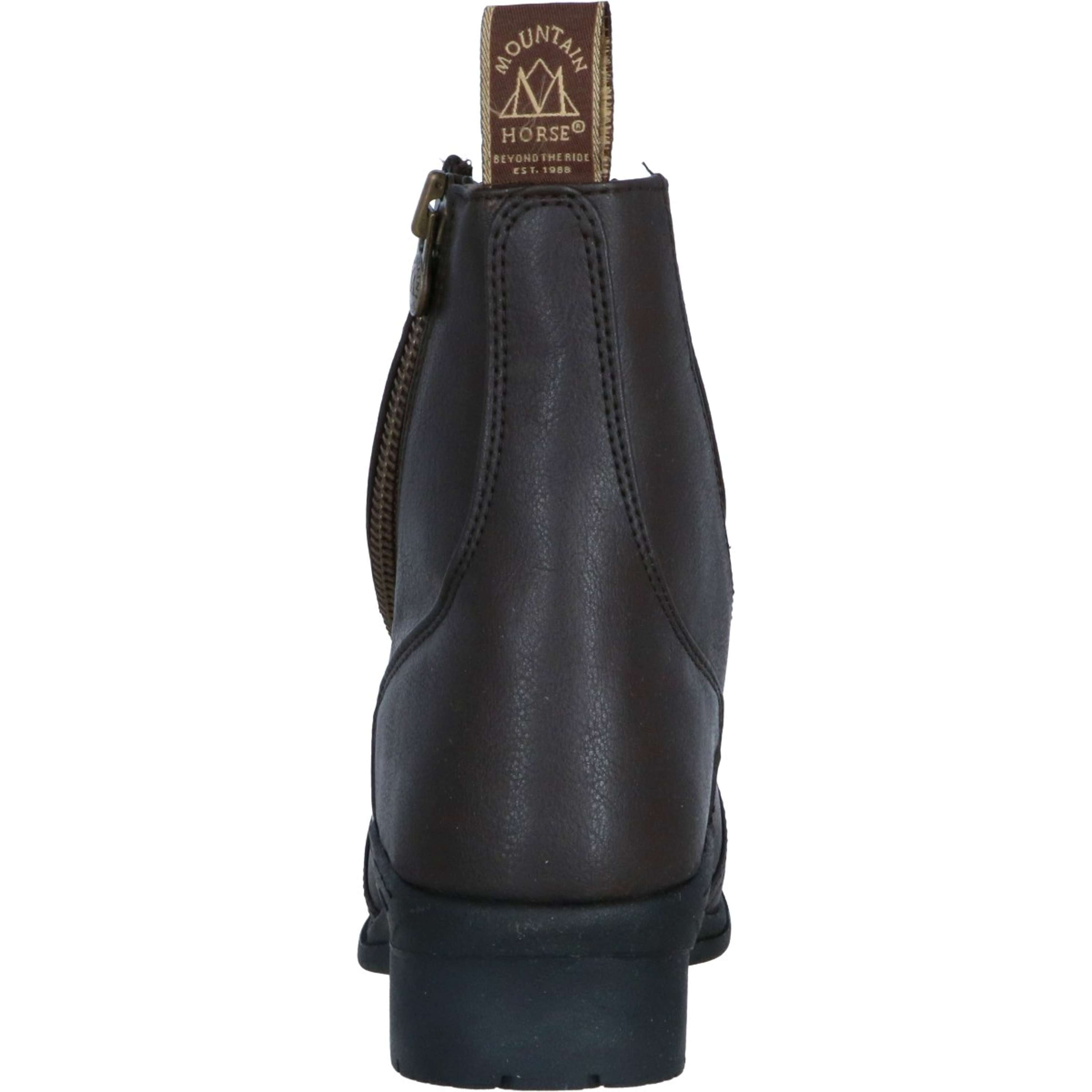 Mountain Horse Jodhpury Veganza Side Zip Paddock Brązowy