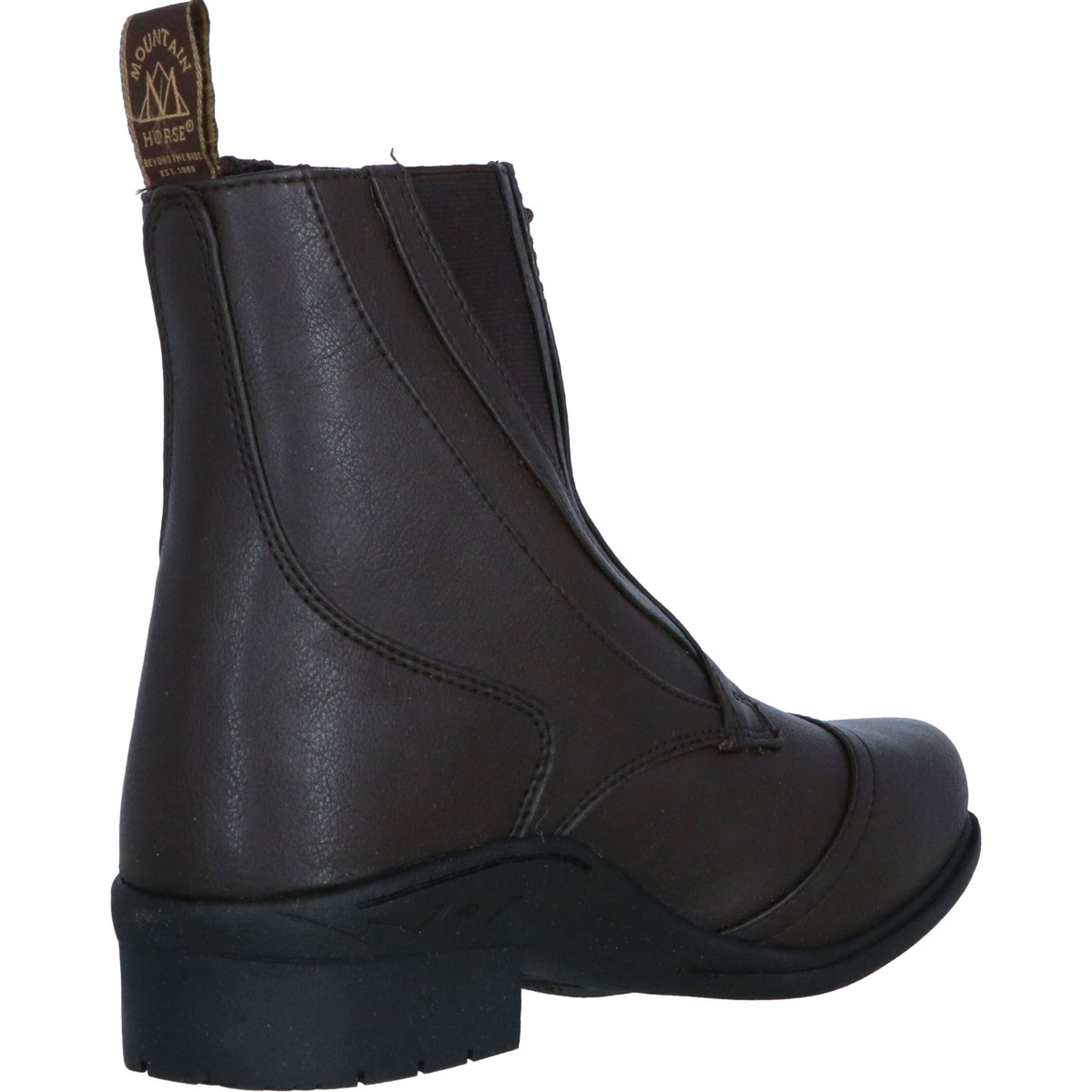 Mountain Horse Jodhpury Veganza Side Zip Paddock Brązowy
