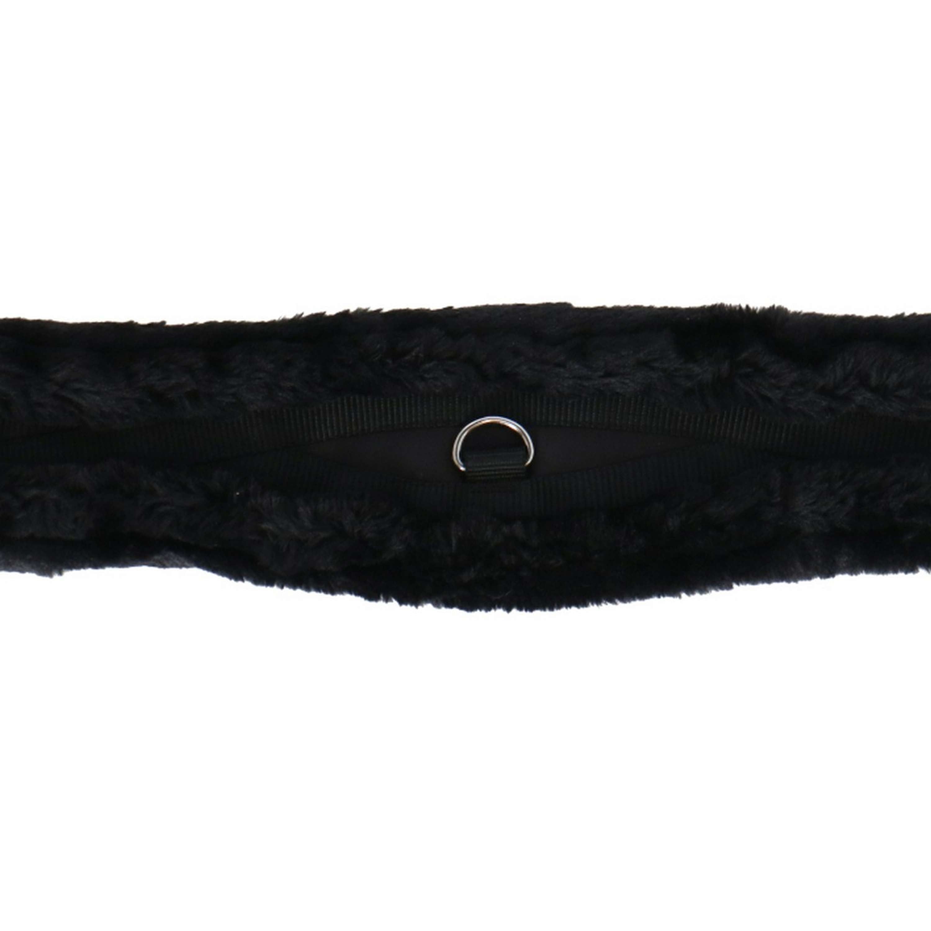 Covalliero Popręg Faux Fur Długi Czarny