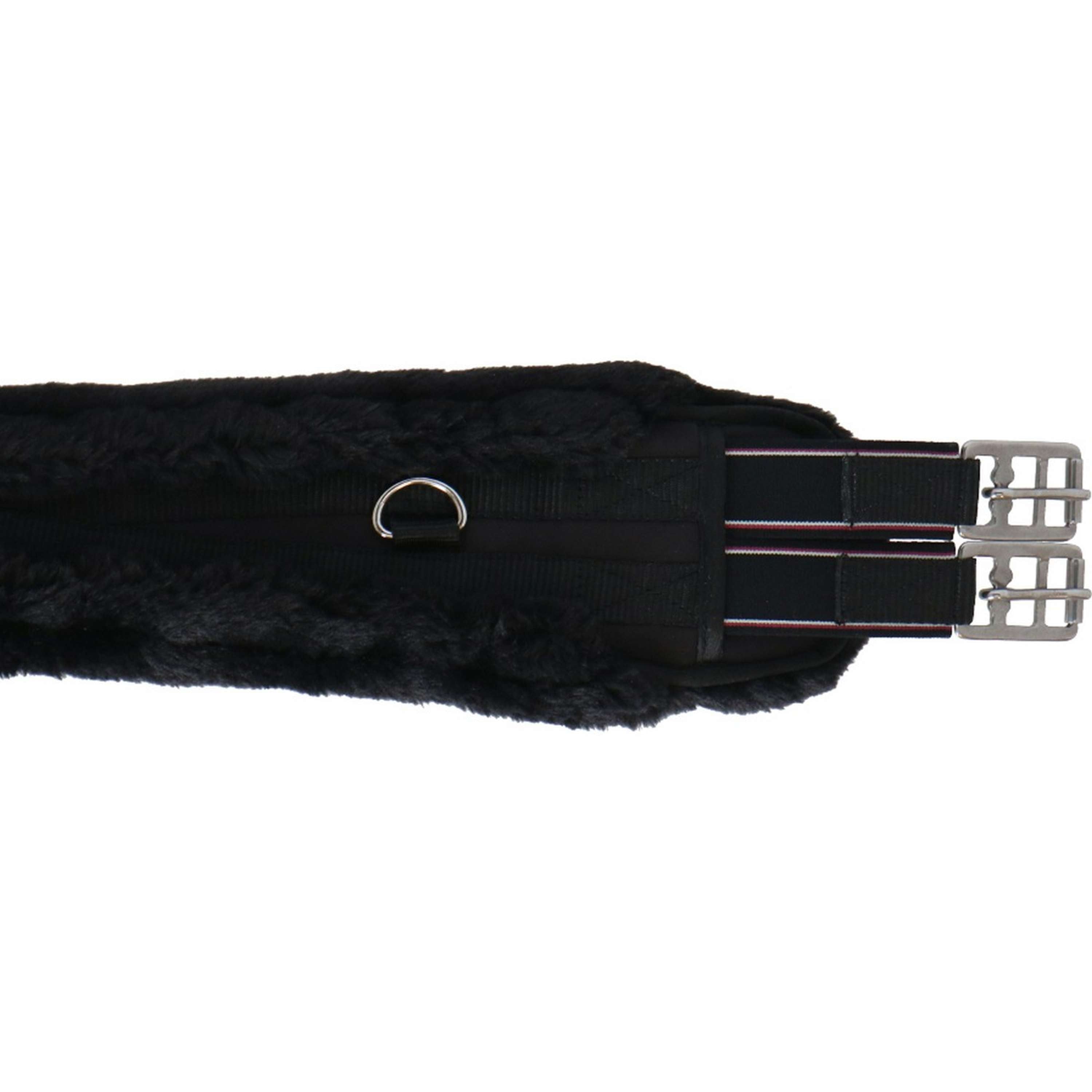 Covalliero Popręg Faux Fur Długi Czarny
