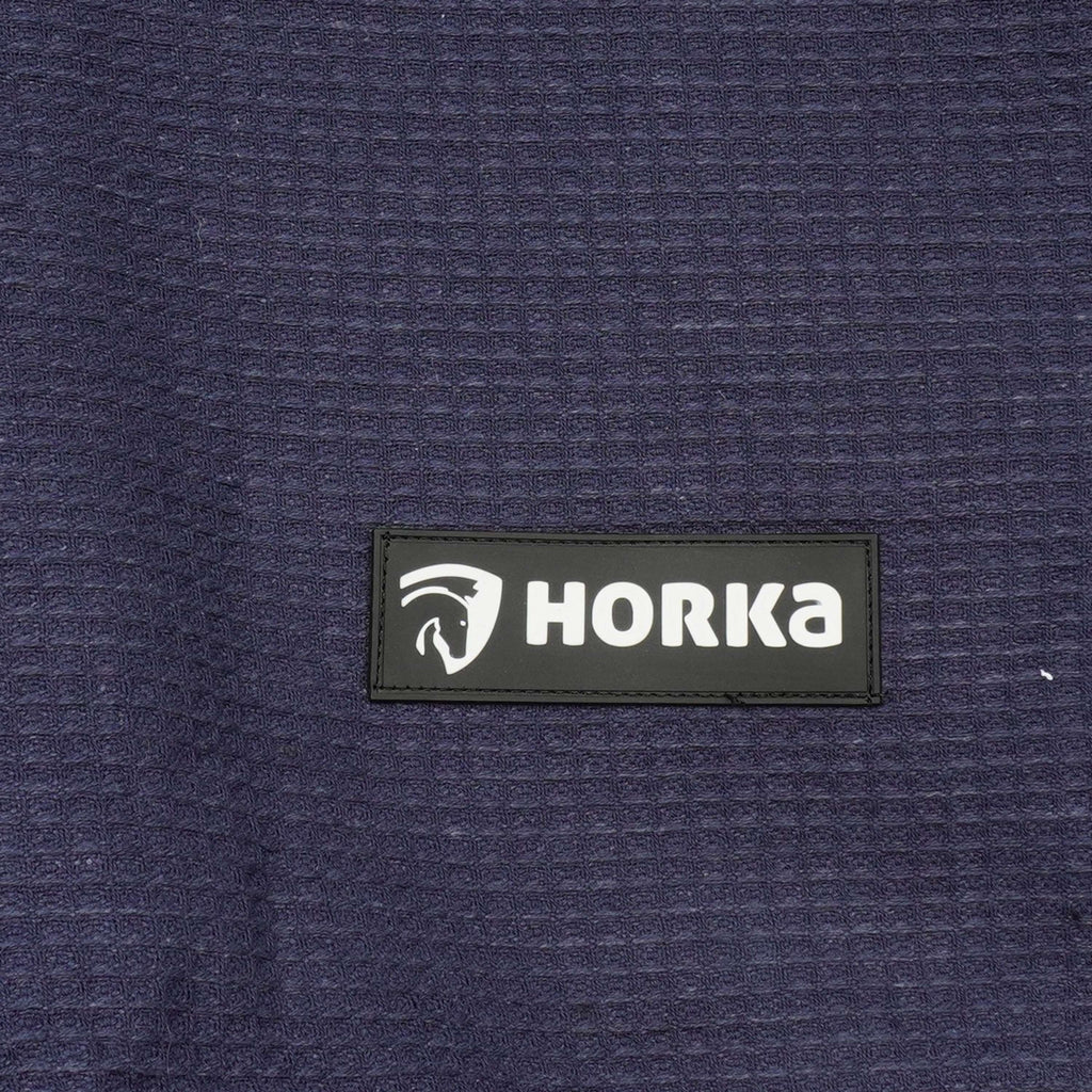 HORKA Derka osuszająca bawełniana waflowa niebieska